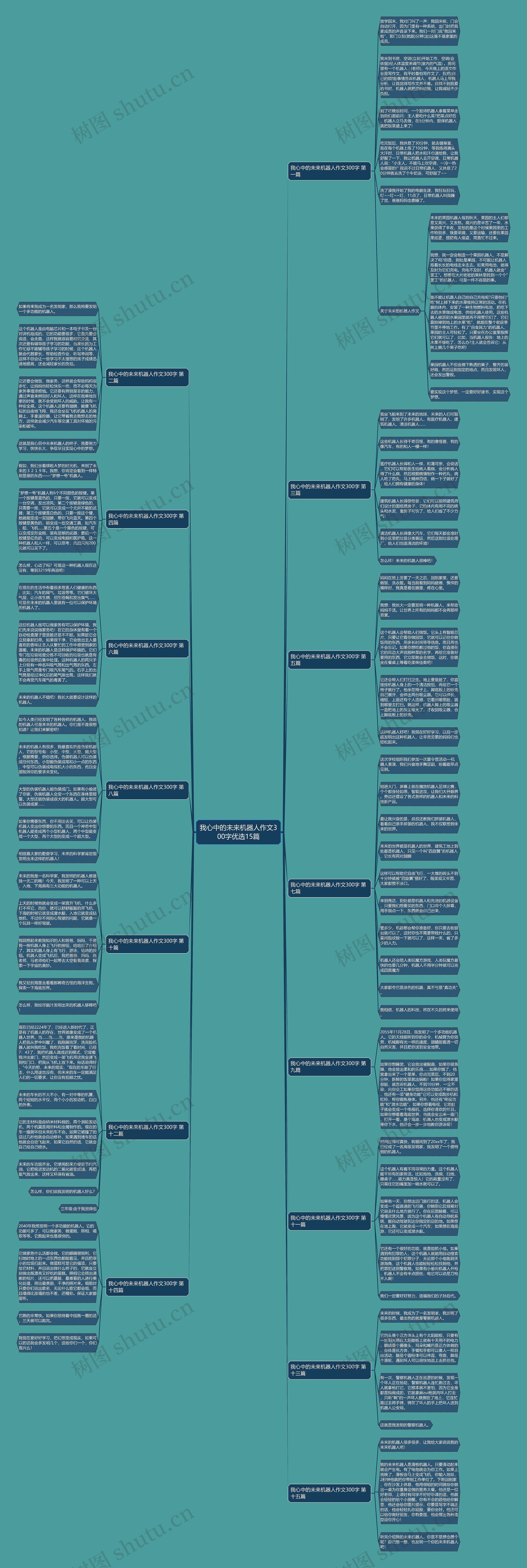 我心中的未来机器人作文300字优选15篇思维导图