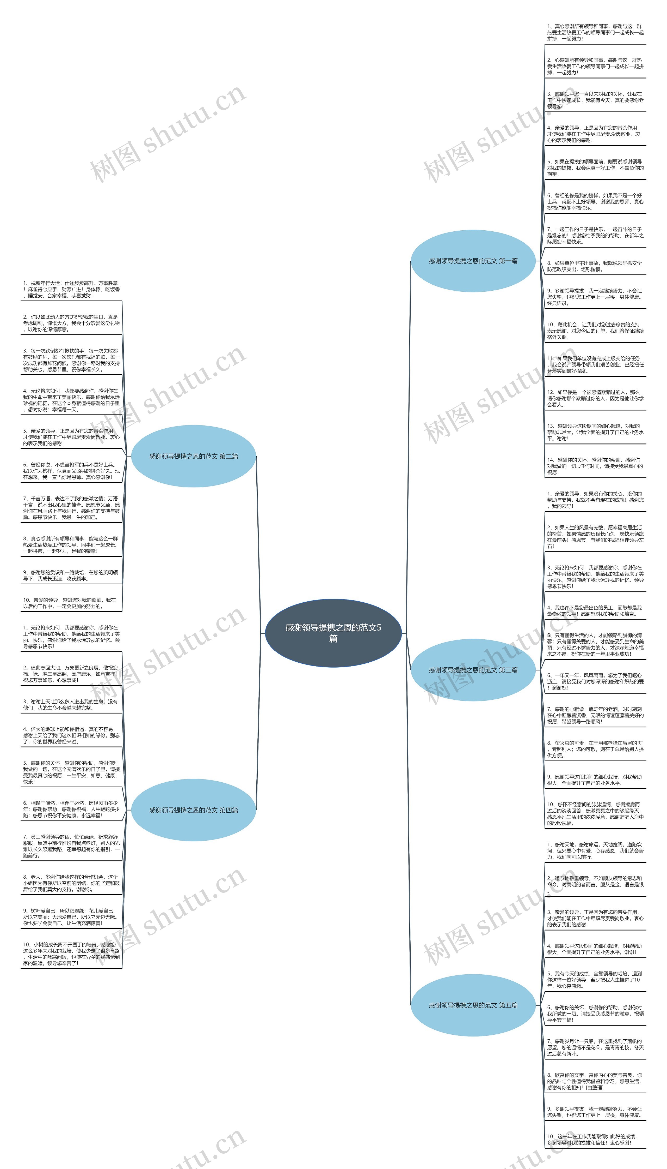 感谢领导提携之恩的范文5篇思维导图