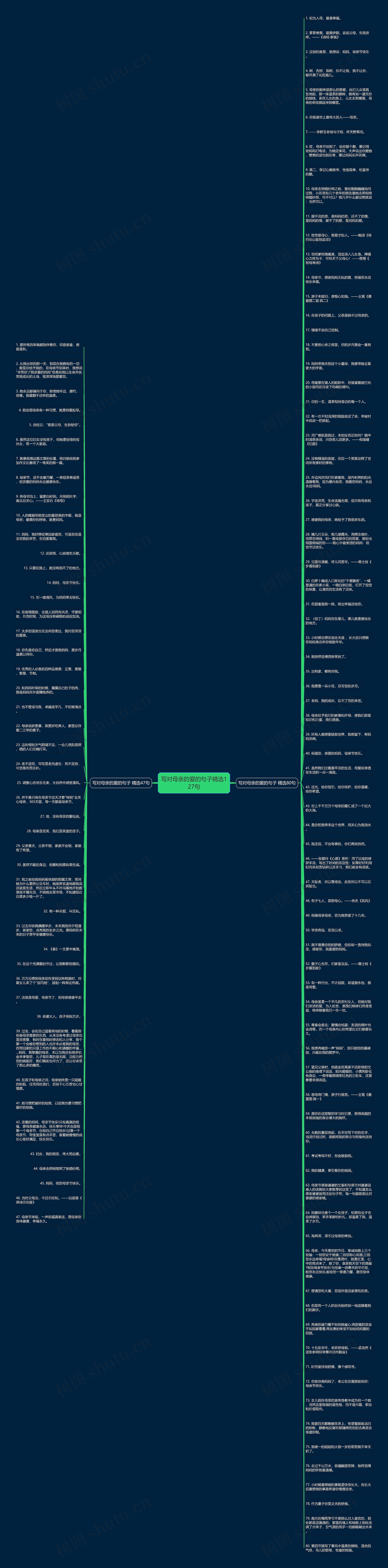写对母亲的爱的句子精选127句思维导图