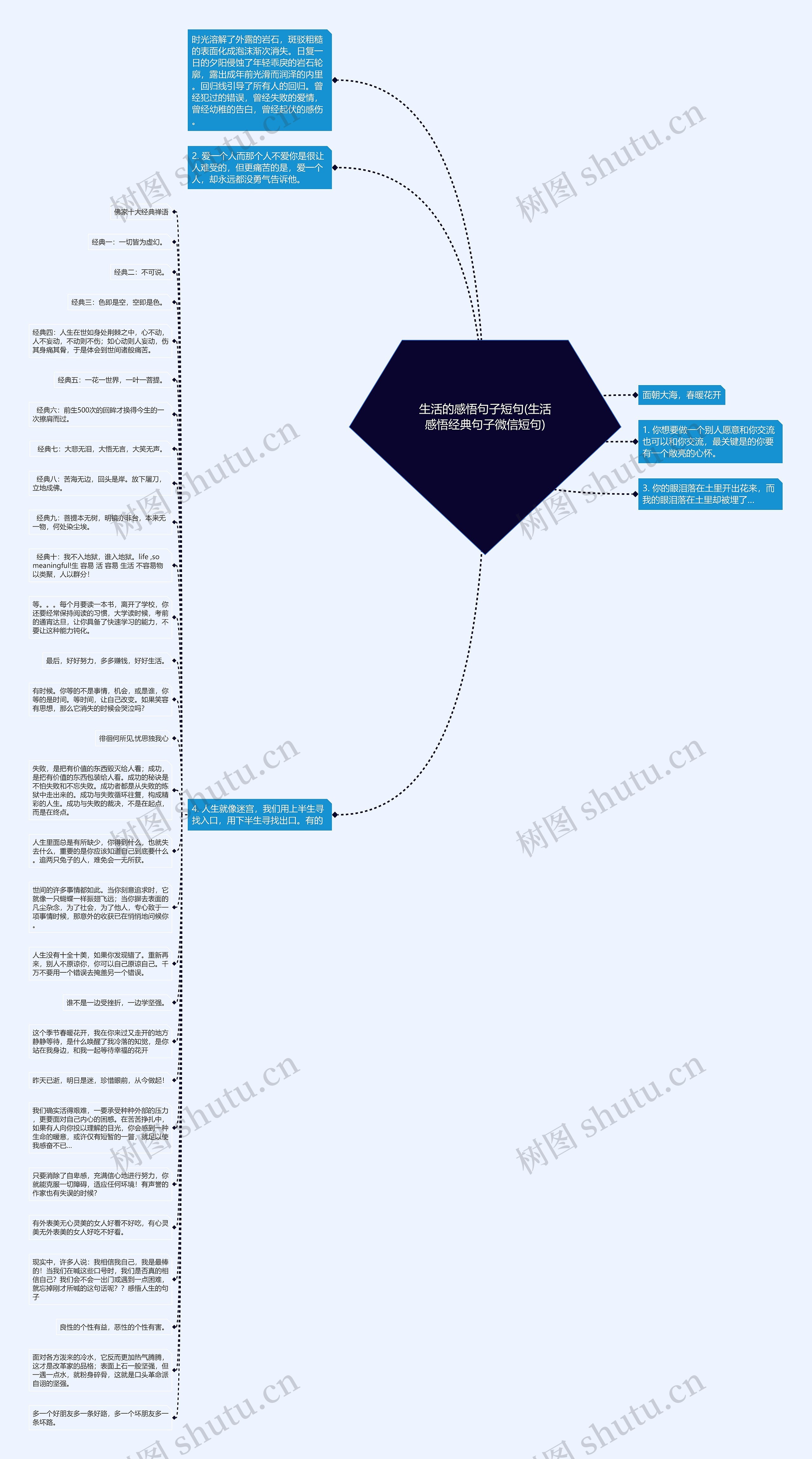 生活的感悟句子短句(生活感悟经典句子微信短句)思维导图