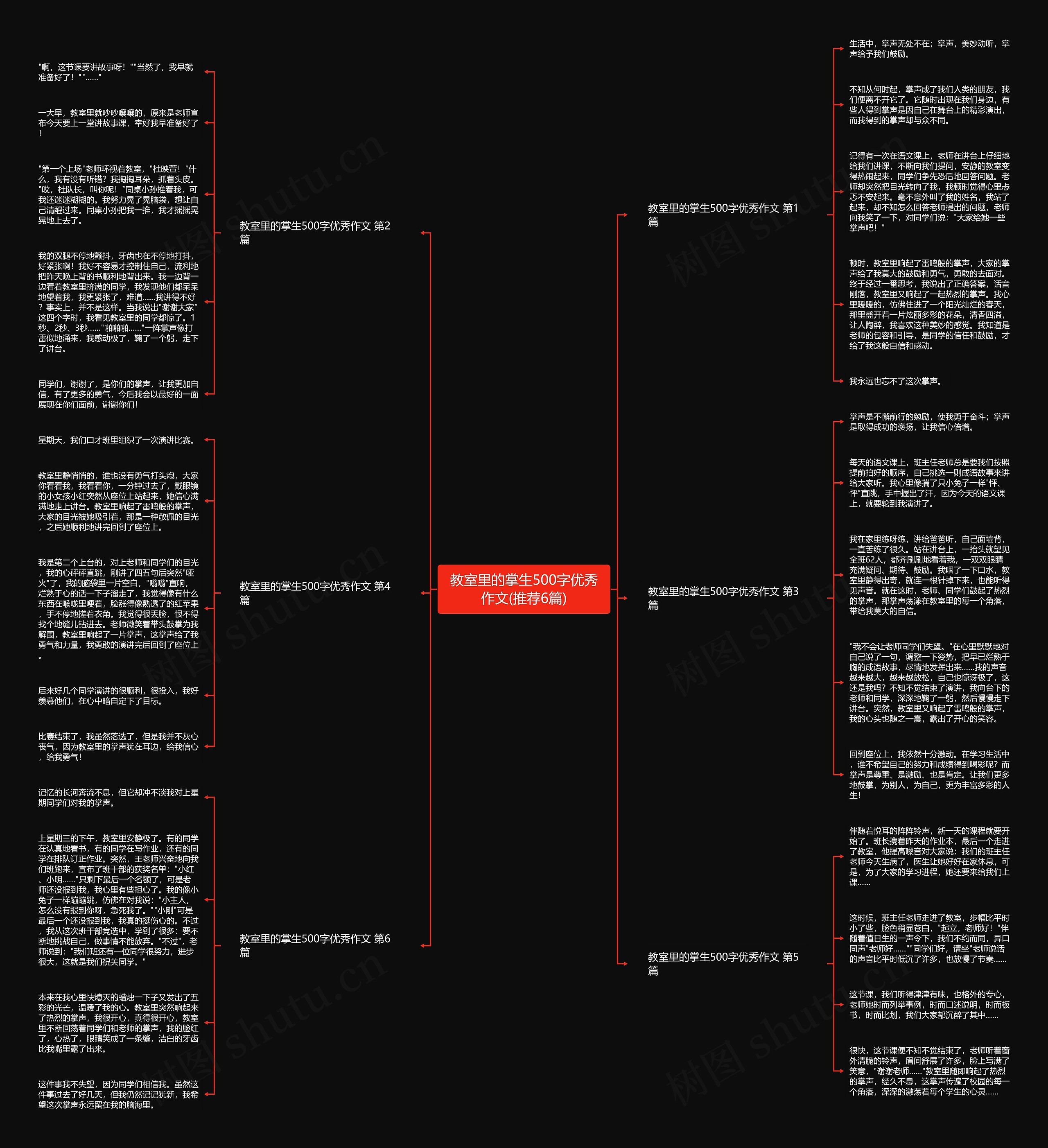 教室里的掌生500字优秀作文(推荐6篇)思维导图