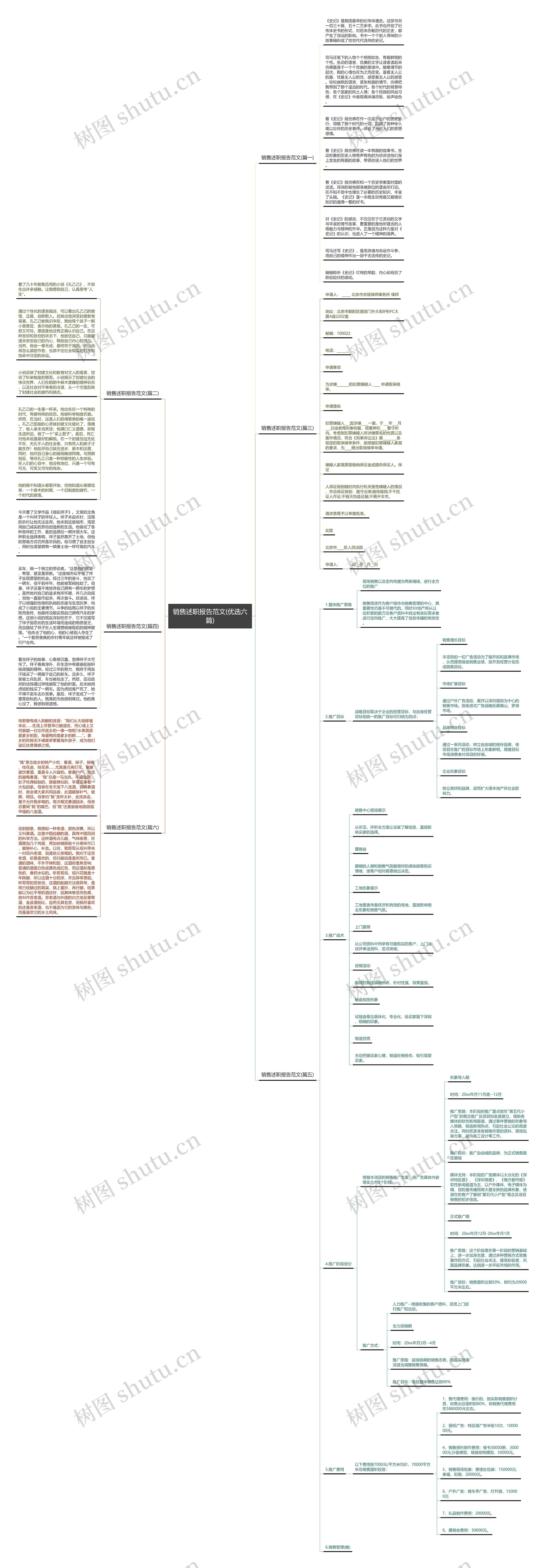 销售述职报告范文(优选六篇)思维导图