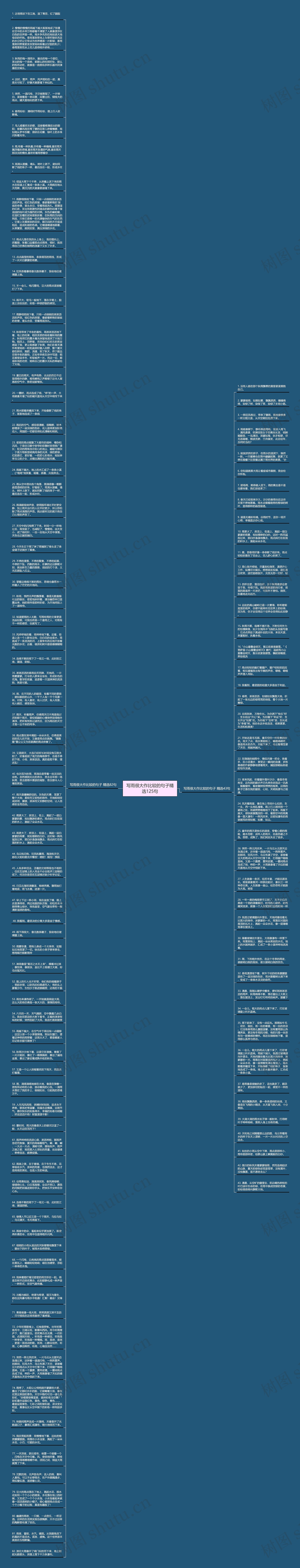 写雨很大作比较的句子精选125句思维导图