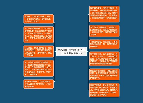 自己赚钱正能量句子(人生正能量的经典句子)