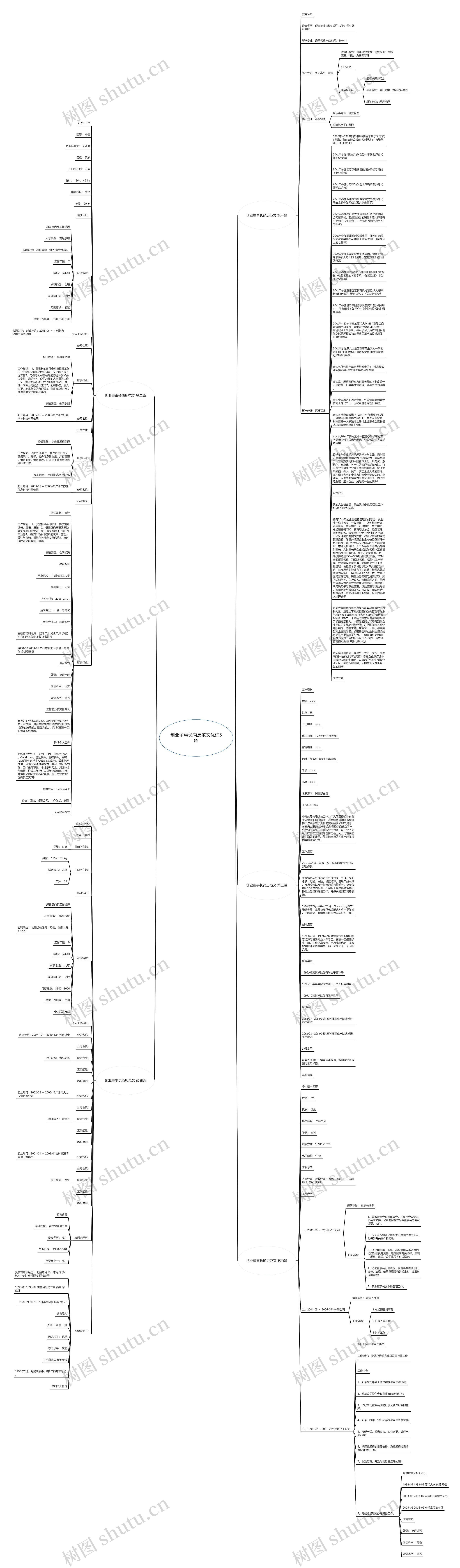 创业董事长简历范文优选5篇思维导图