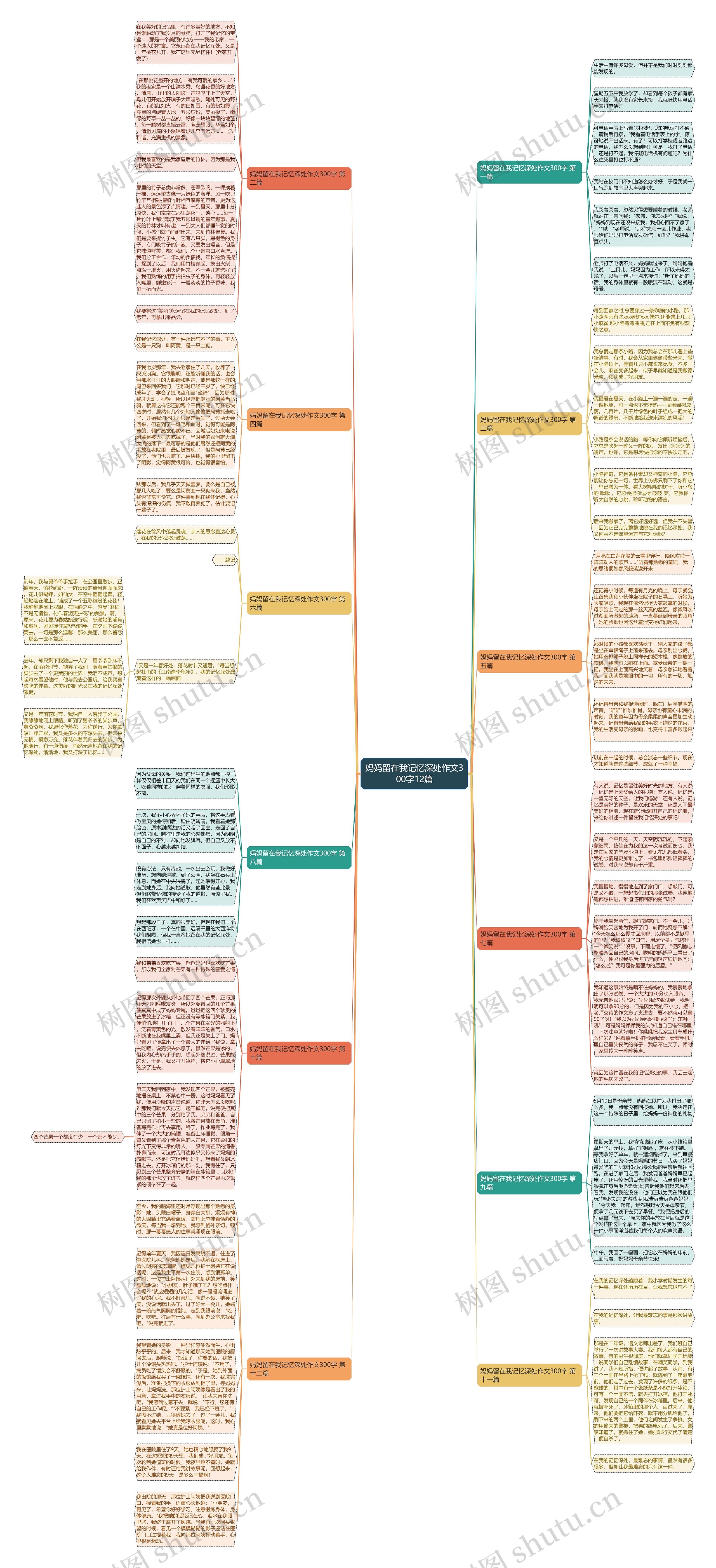 妈妈留在我记忆深处作文300字12篇 妈妈留在我记忆深处作文300字12篇