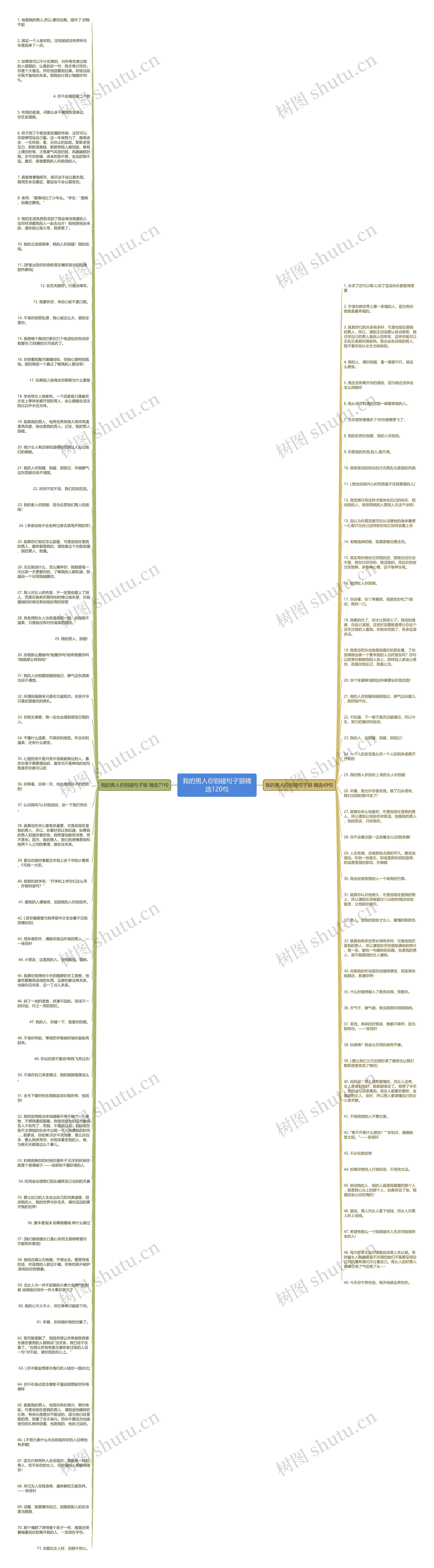 我的男人你别碰句子狠精选120句思维导图