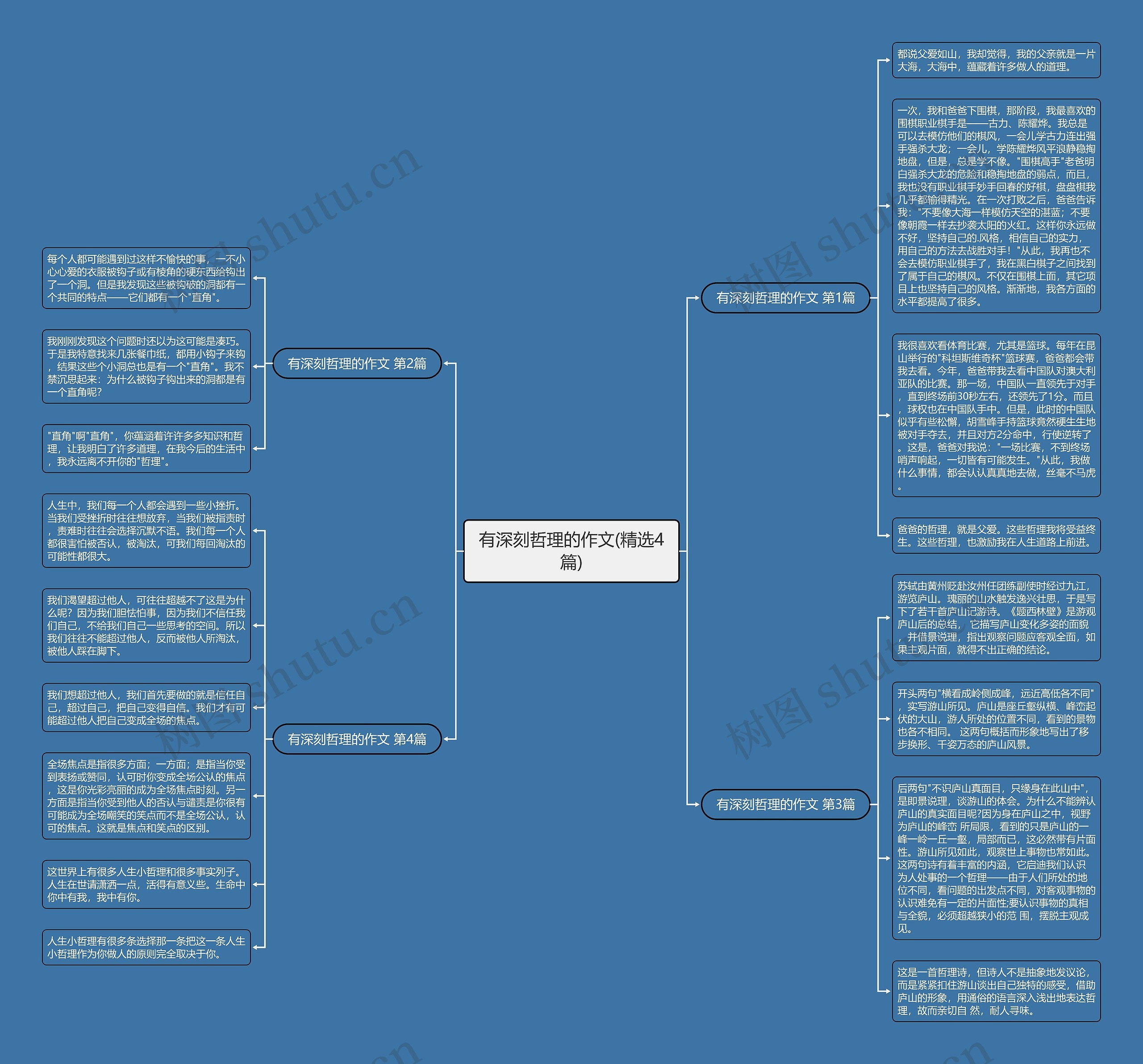 有深刻哲理的作文(精选4篇)思维导图
