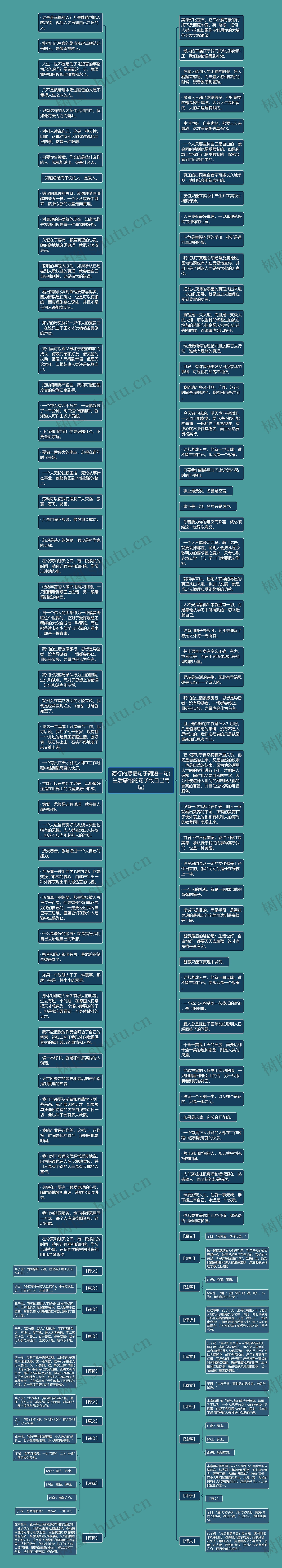 德行的感悟句子简短一句(生活感悟的句子致自己简短)思维导图