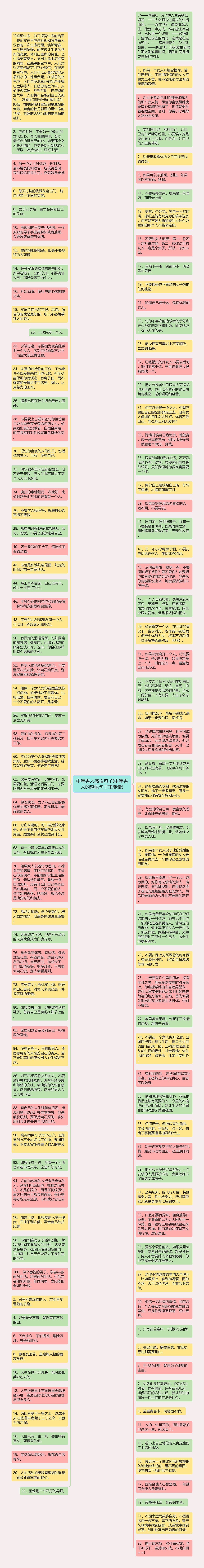 中年男人感悟句子(中年男人的感悟句子正能量)思维导图