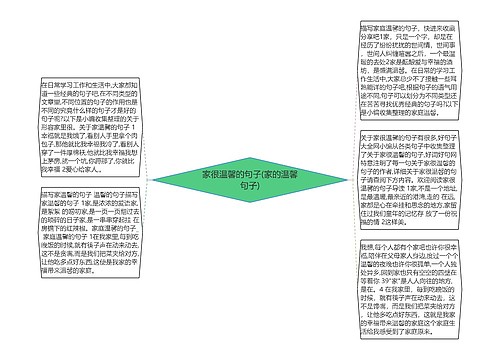 家很温馨的句子(家的温馨句子)
