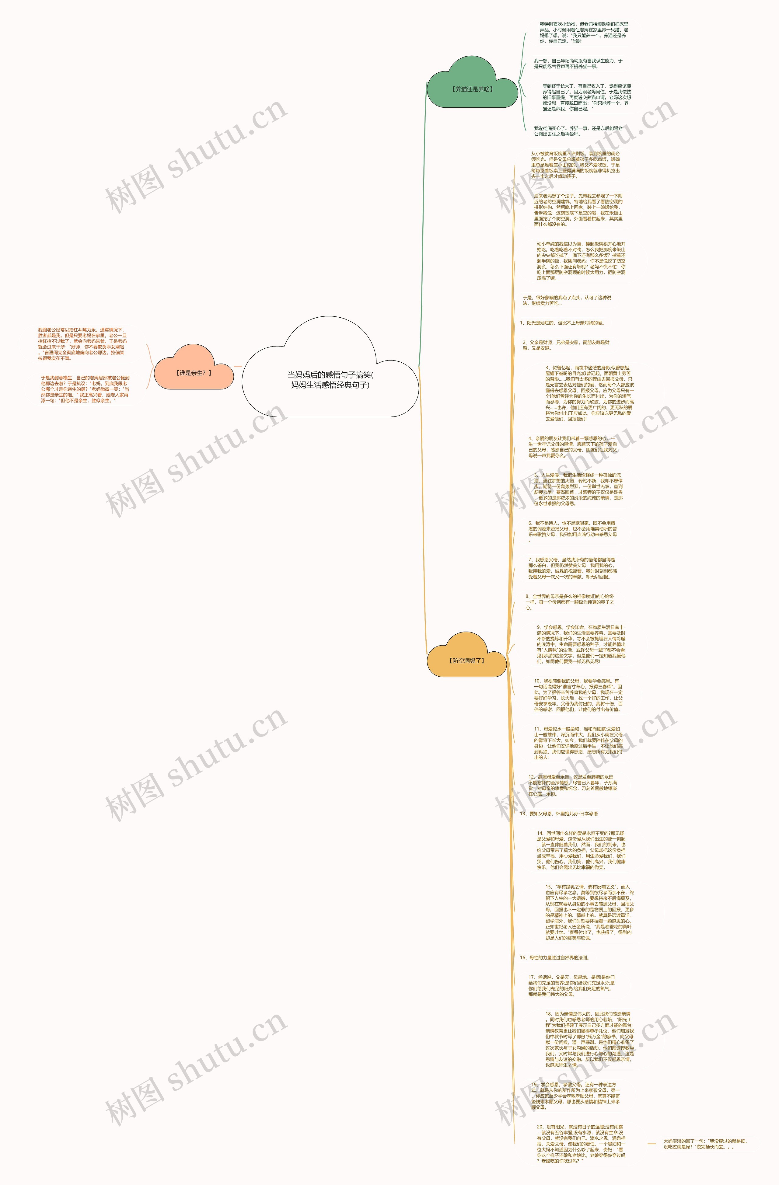 当妈妈后的感悟句子搞笑(妈妈生活感悟经典句子)思维导图