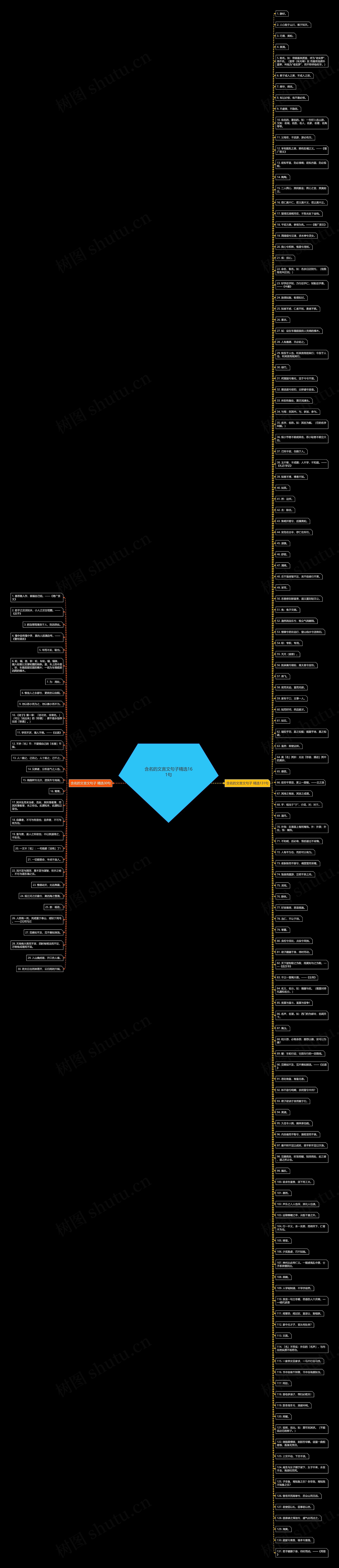 含名的文言文句子精选161句思维导图