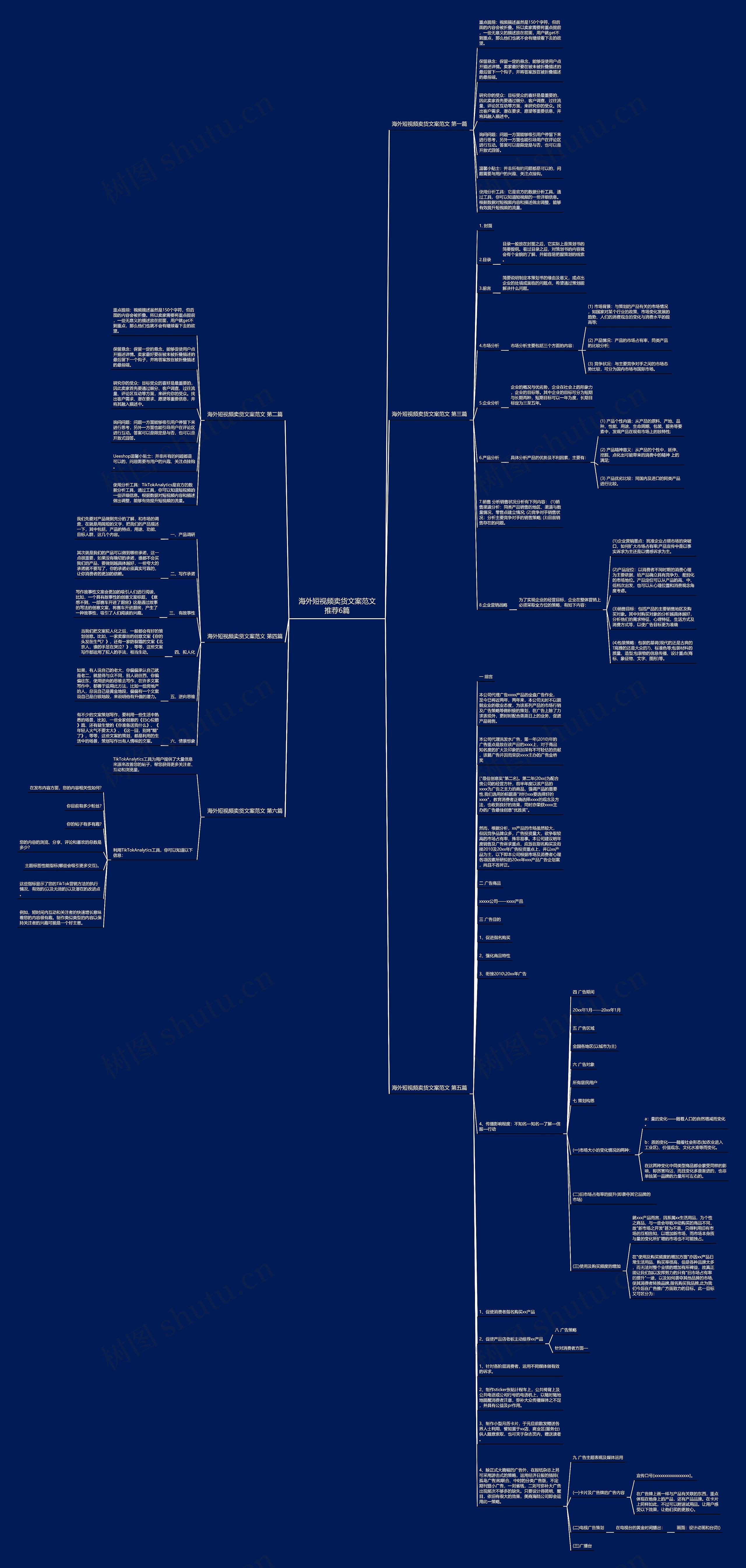 海外短视频卖货文案范文推荐6篇思维导图