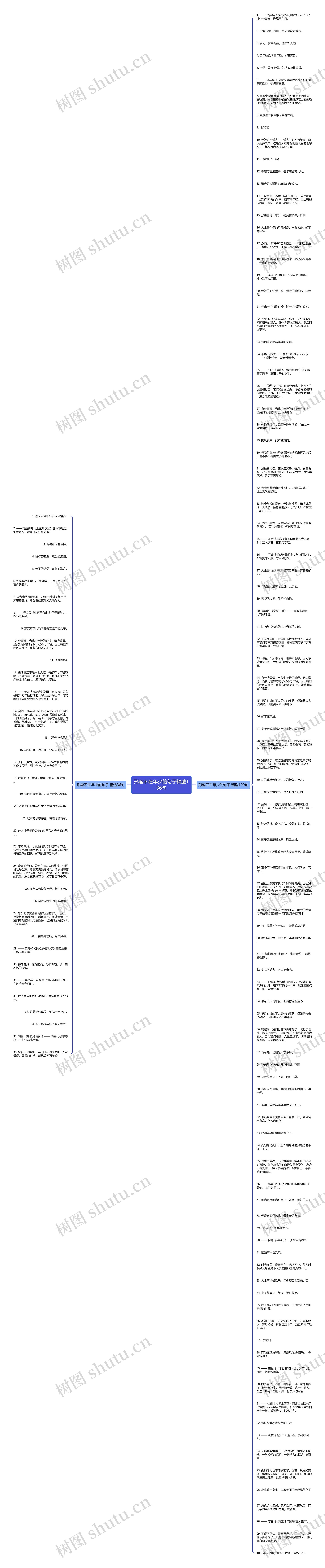 形容不在年少的句子精选136句思维导图