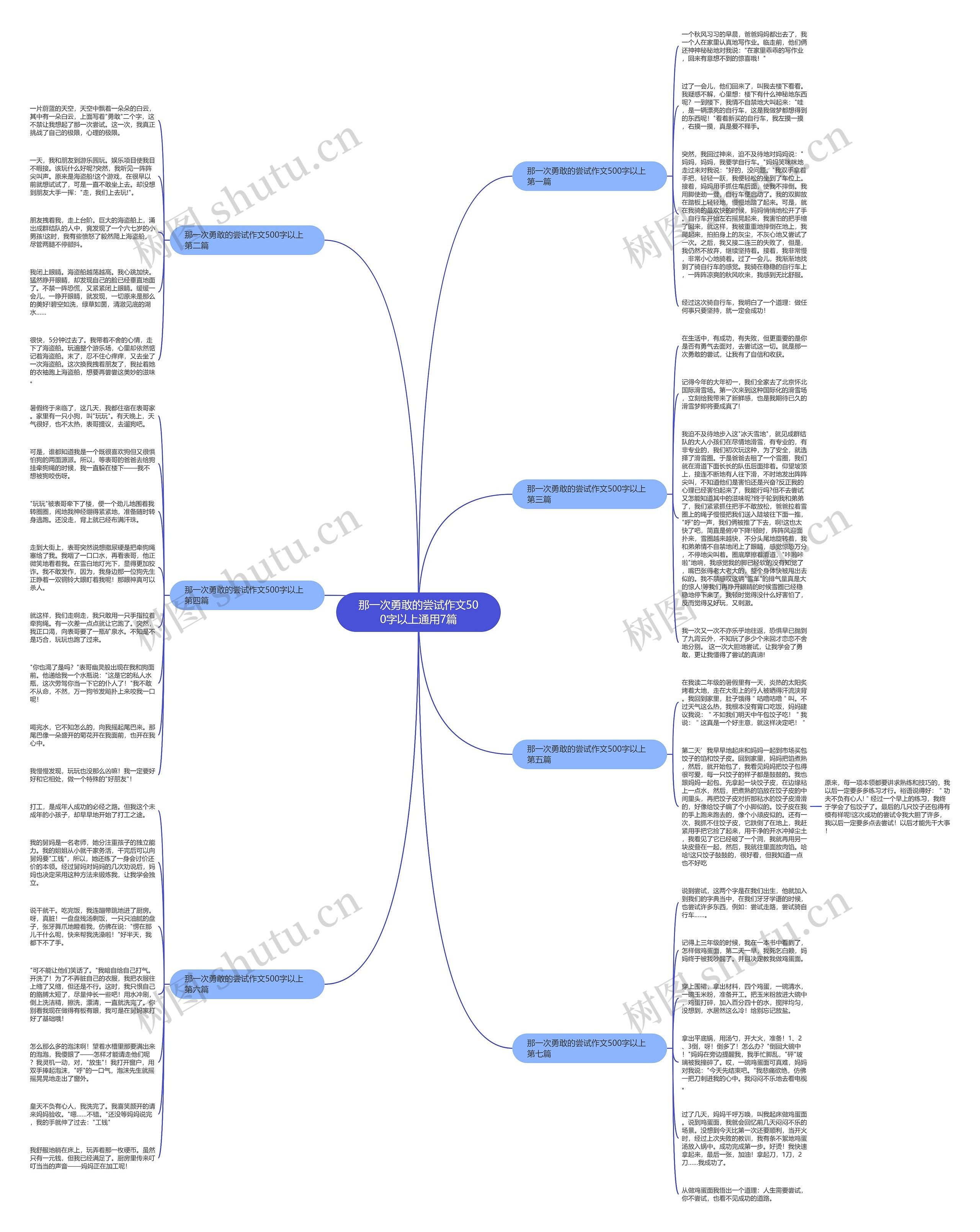 那一次勇敢的尝试作文500字以上通用7篇思维导图