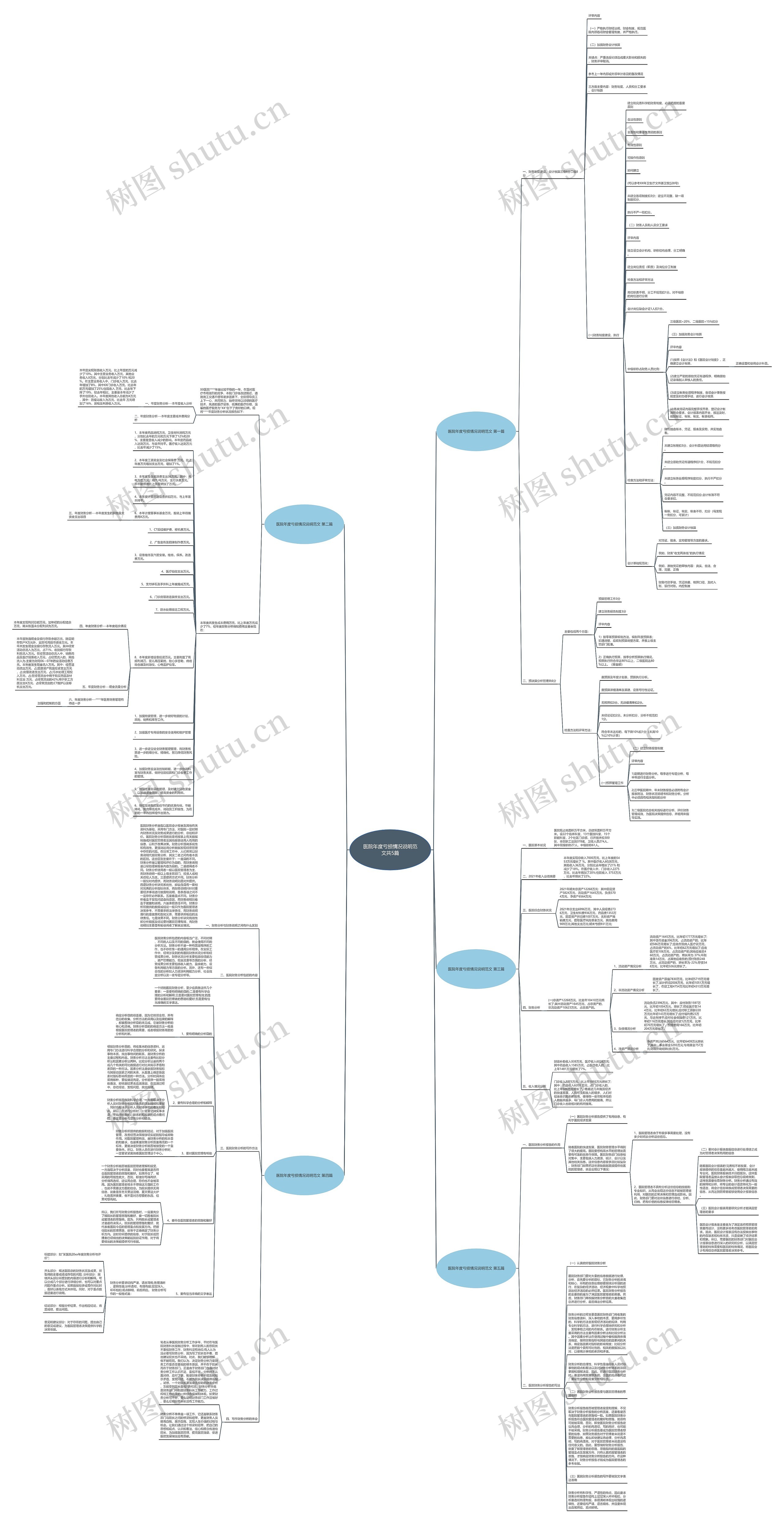 医院年度亏损情况说明范文共5篇思维导图