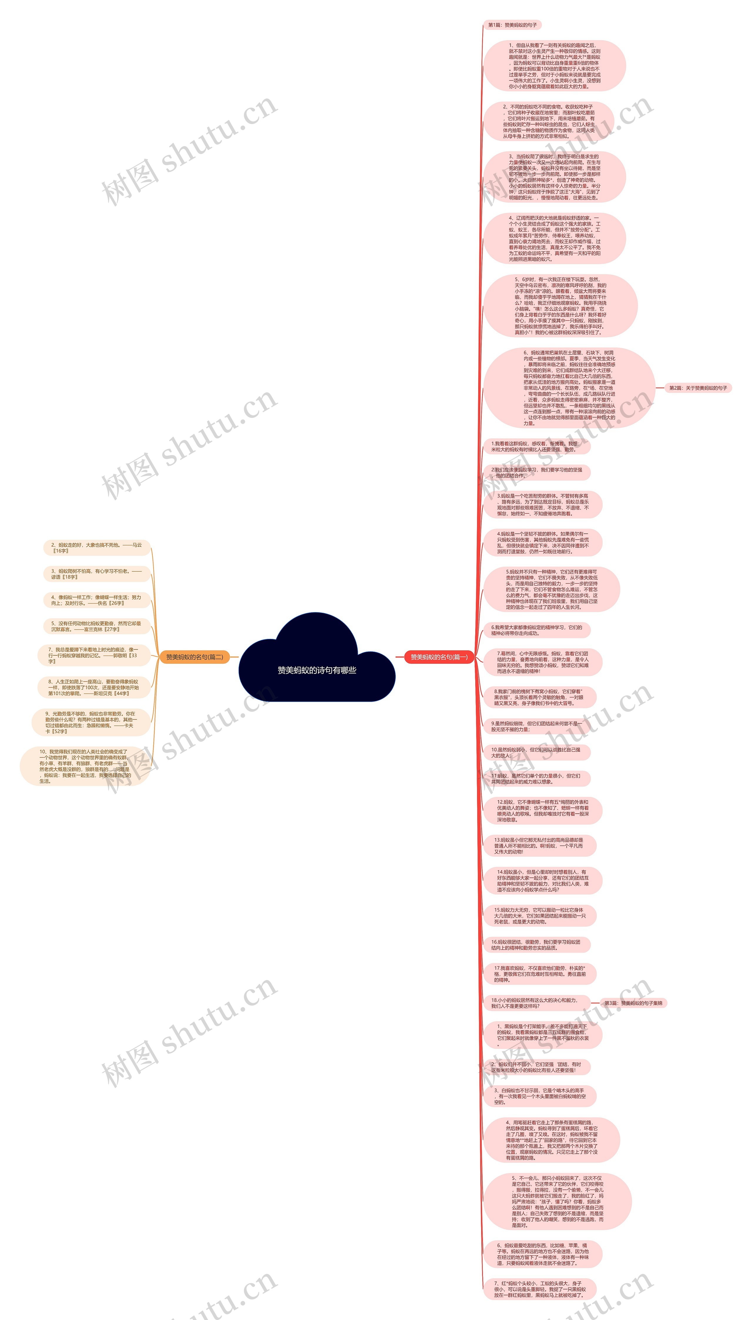赞美蚂蚁的诗句有哪些思维导图