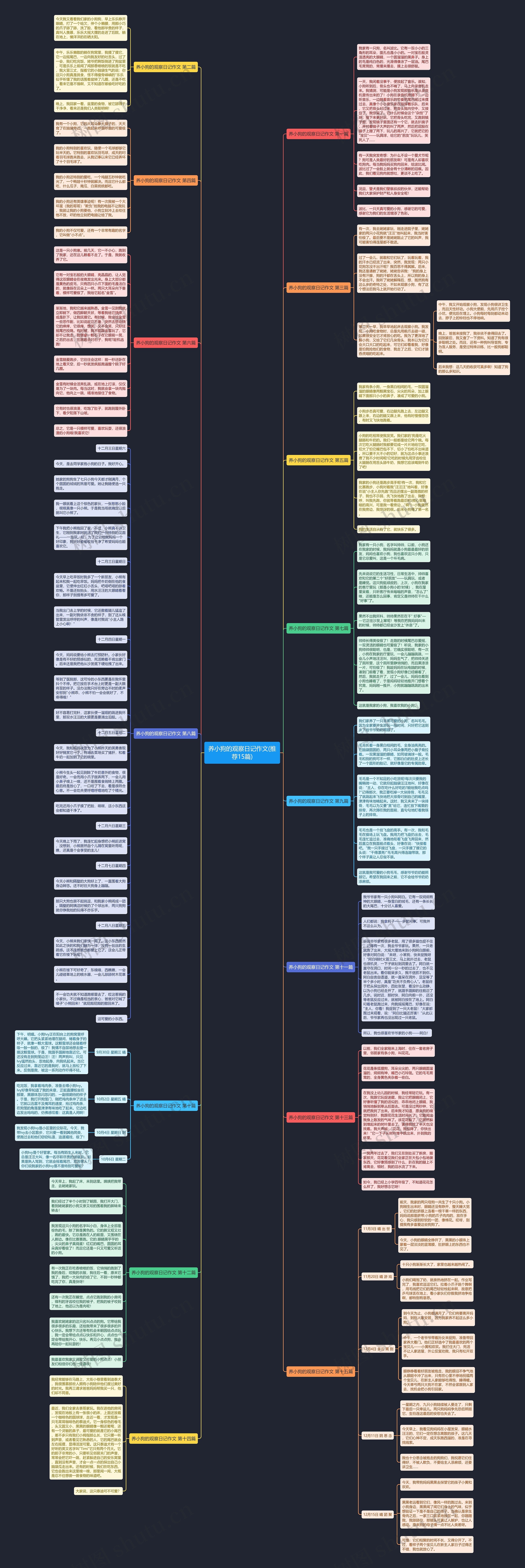 养小狗的观察日记作文(推荐15篇)思维导图