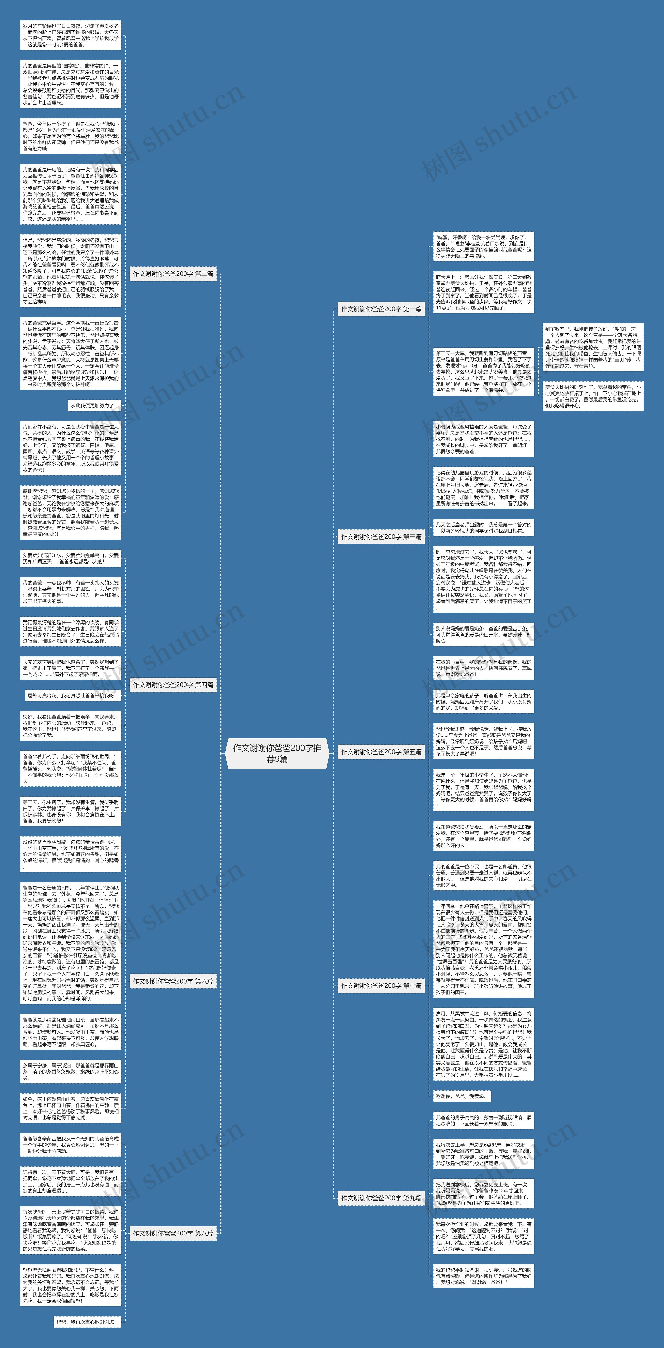 作文谢谢你爸爸200字推荐9篇思维导图