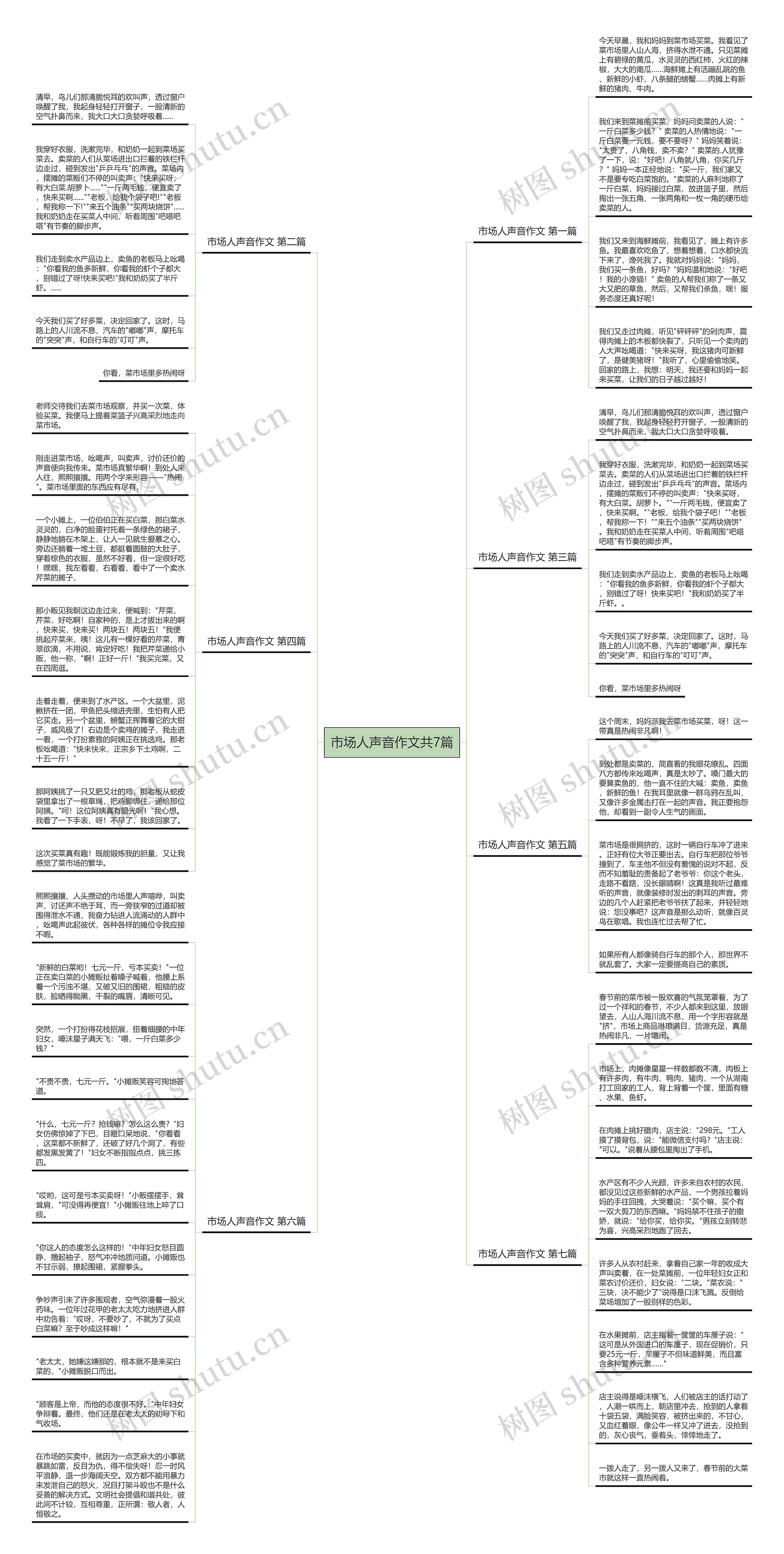 市场人声音作文共7篇思维导图