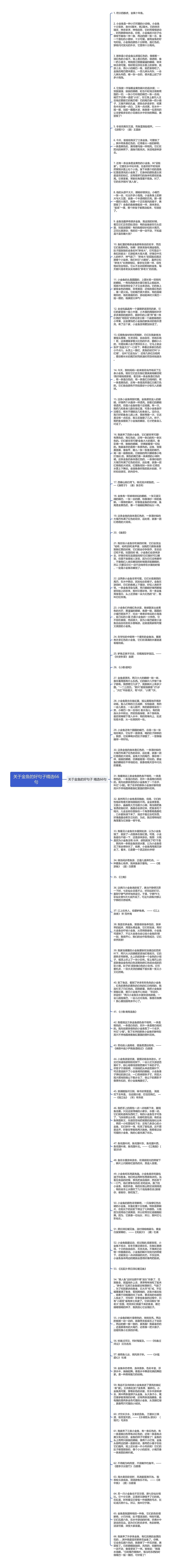 关于金鱼的好句子精选66句思维导图