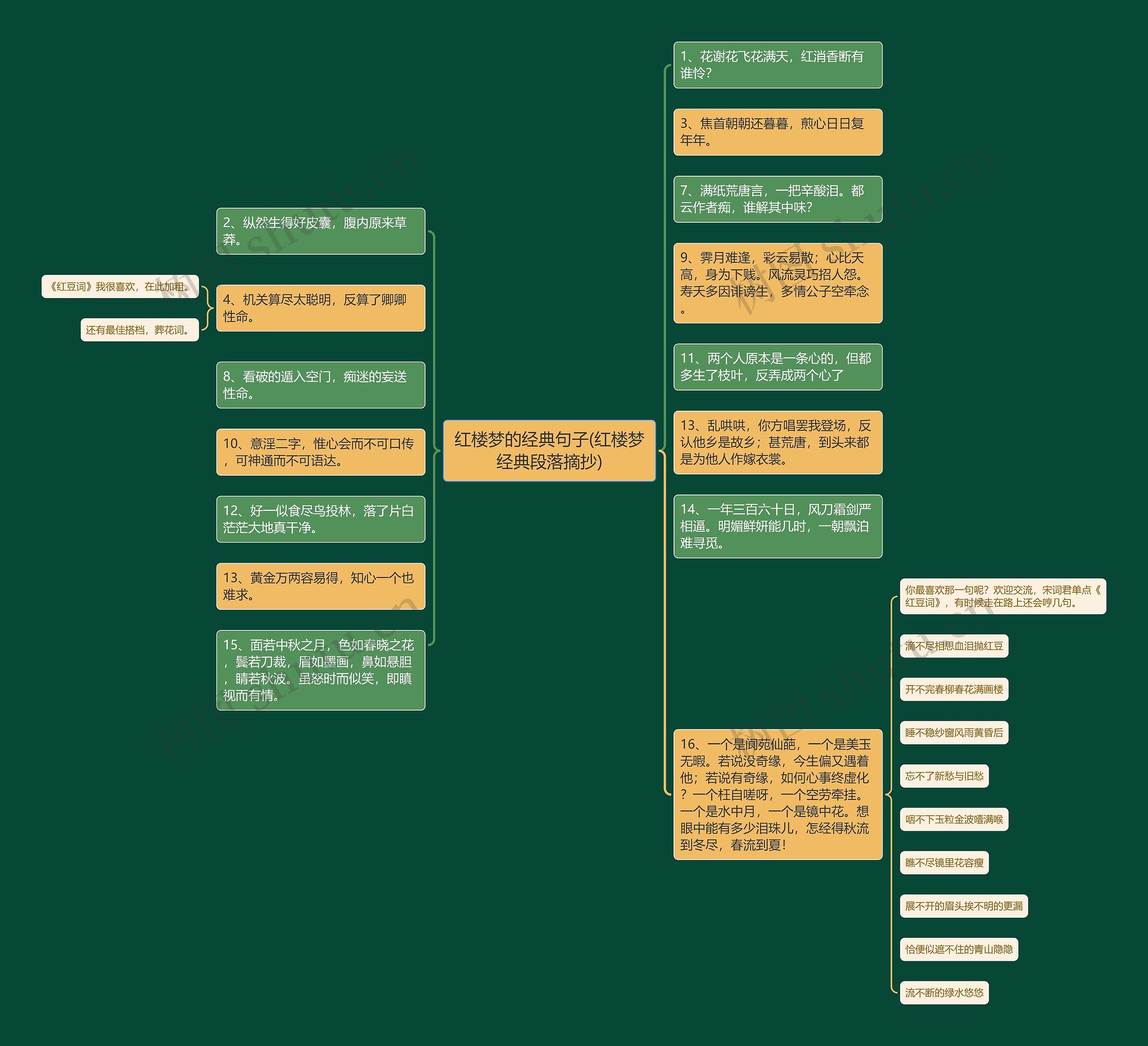 红楼梦的经典句子(红楼梦经典段落摘抄)思维导图