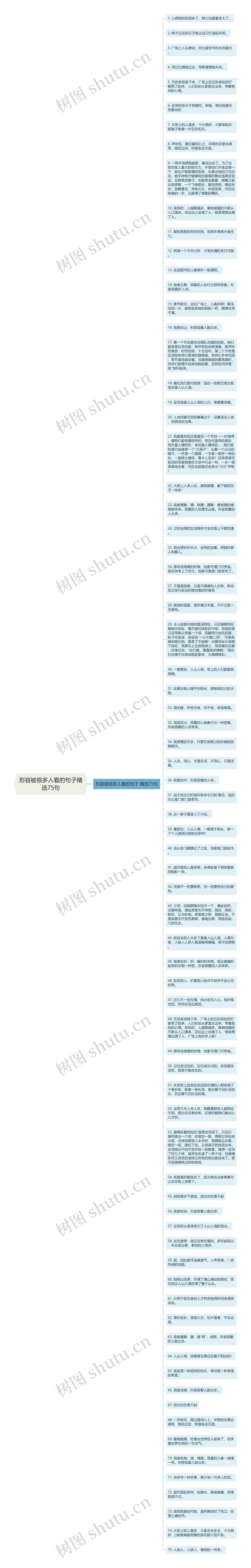 形容被很多人看的句子精选75句思维导图