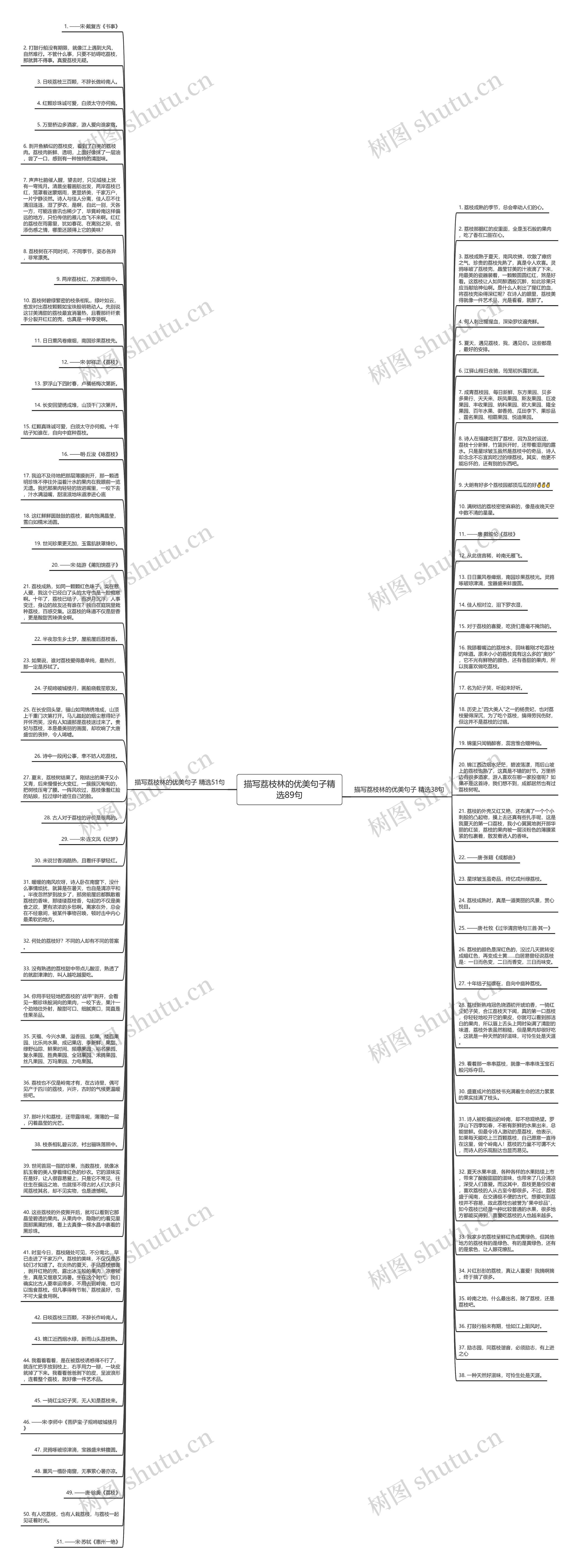 描写荔枝林的优美句子精选89句思维导图