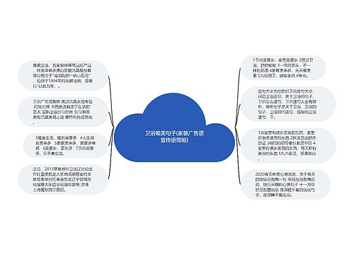 卫浴唯美句子(家装广告语宣传语简短)