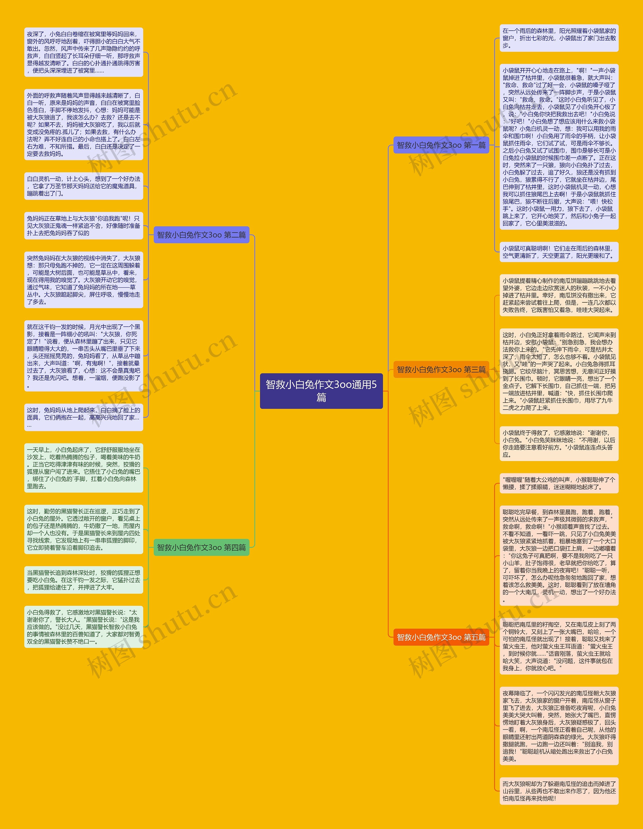 智救小白兔作文3oo通用5篇思维导图