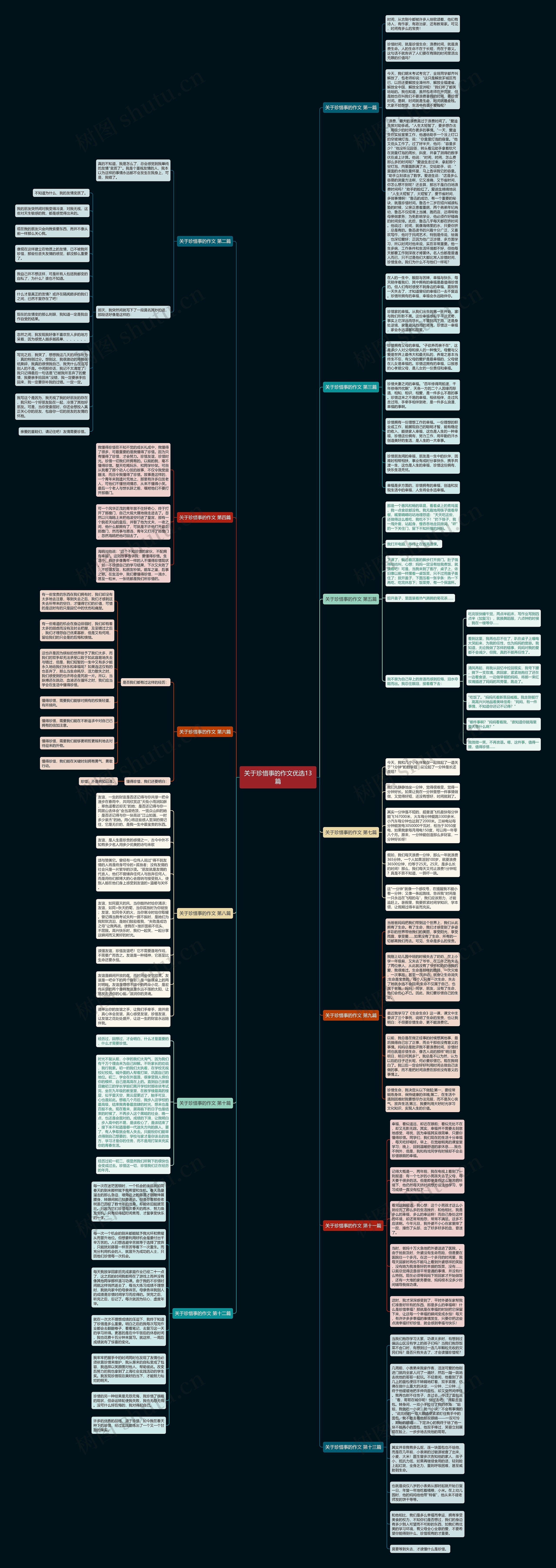 关于珍惜事的作文优选13篇思维导图