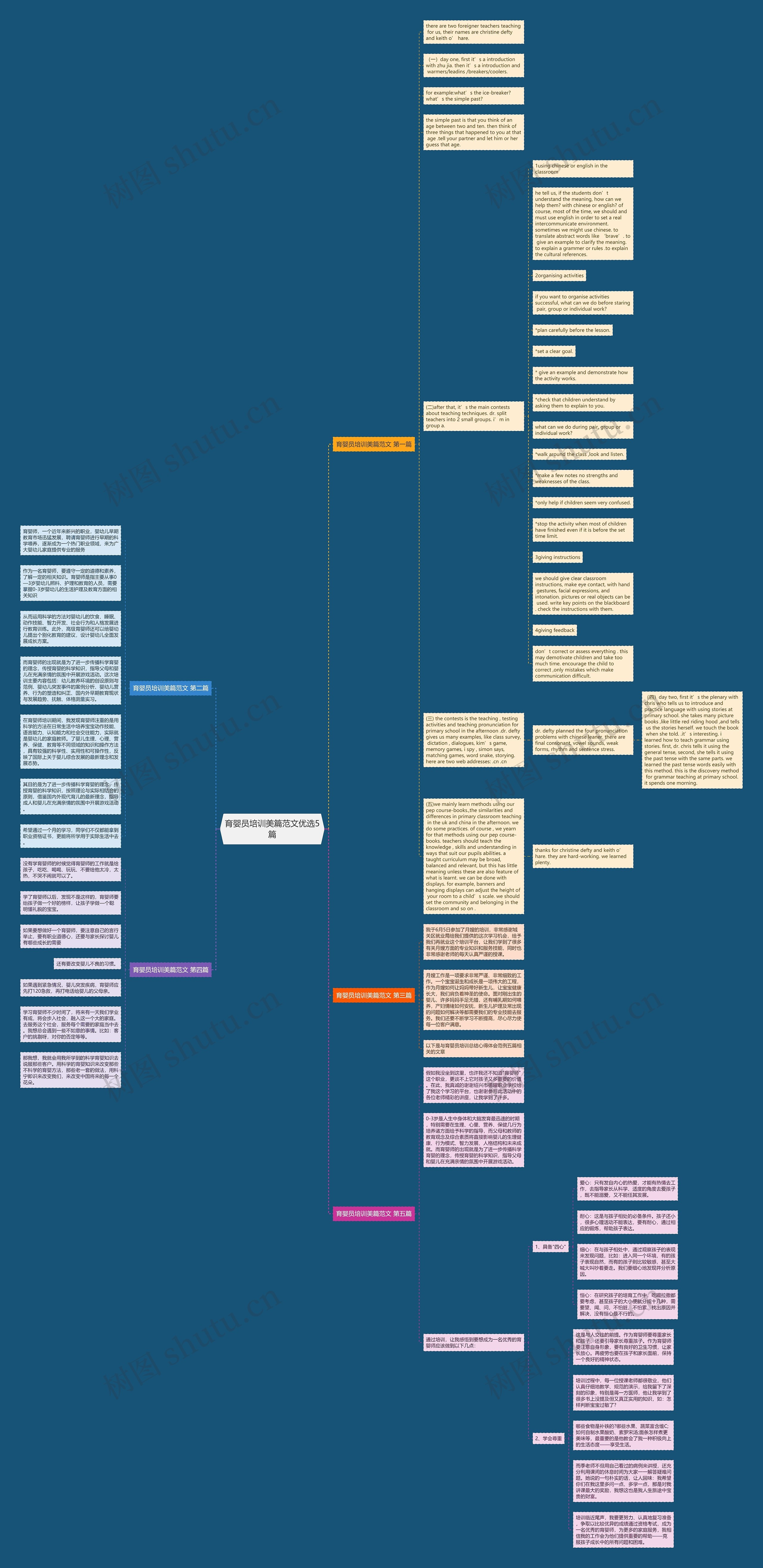 育婴员培训美篇范文优选5篇思维导图