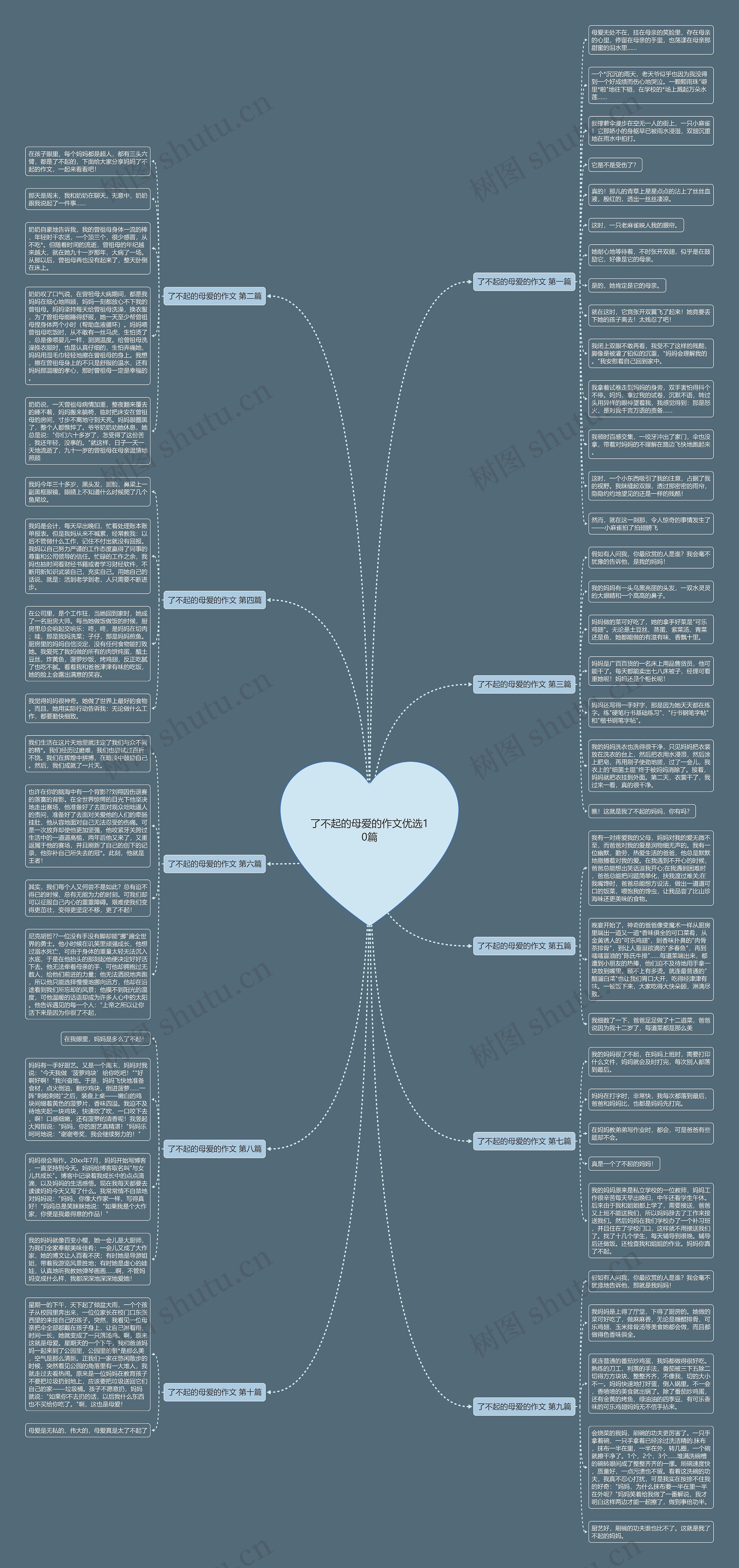 了不起的母爱的作文优选10篇思维导图