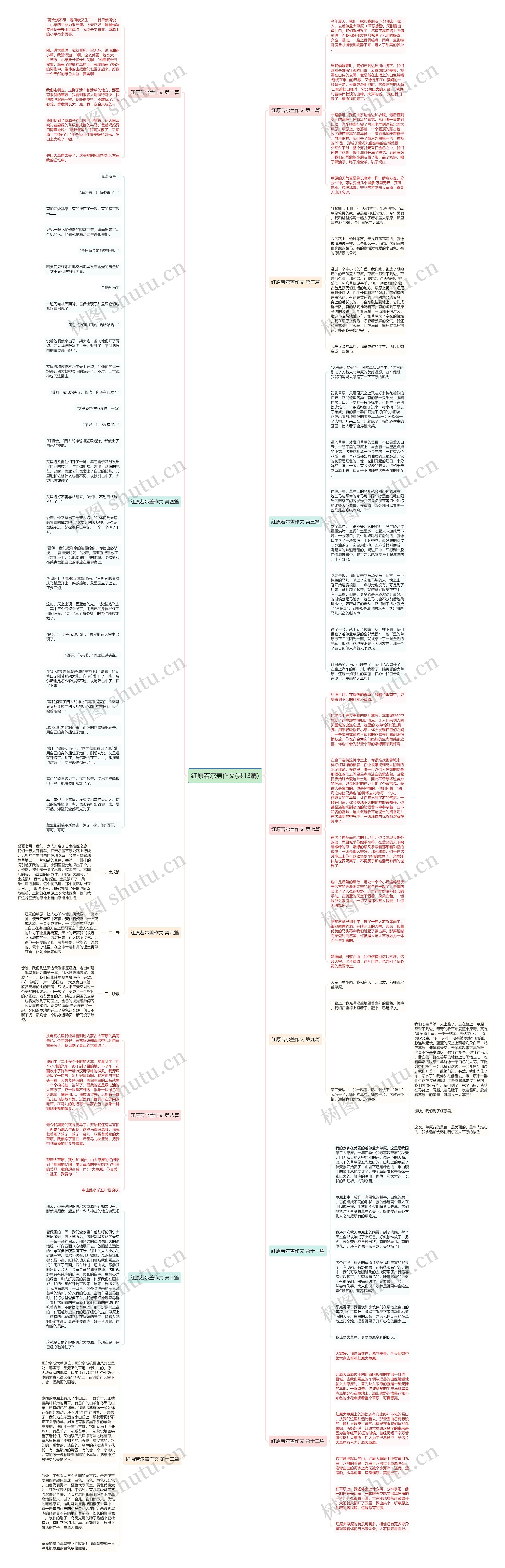 红原若尔盖作文(共13篇)思维导图