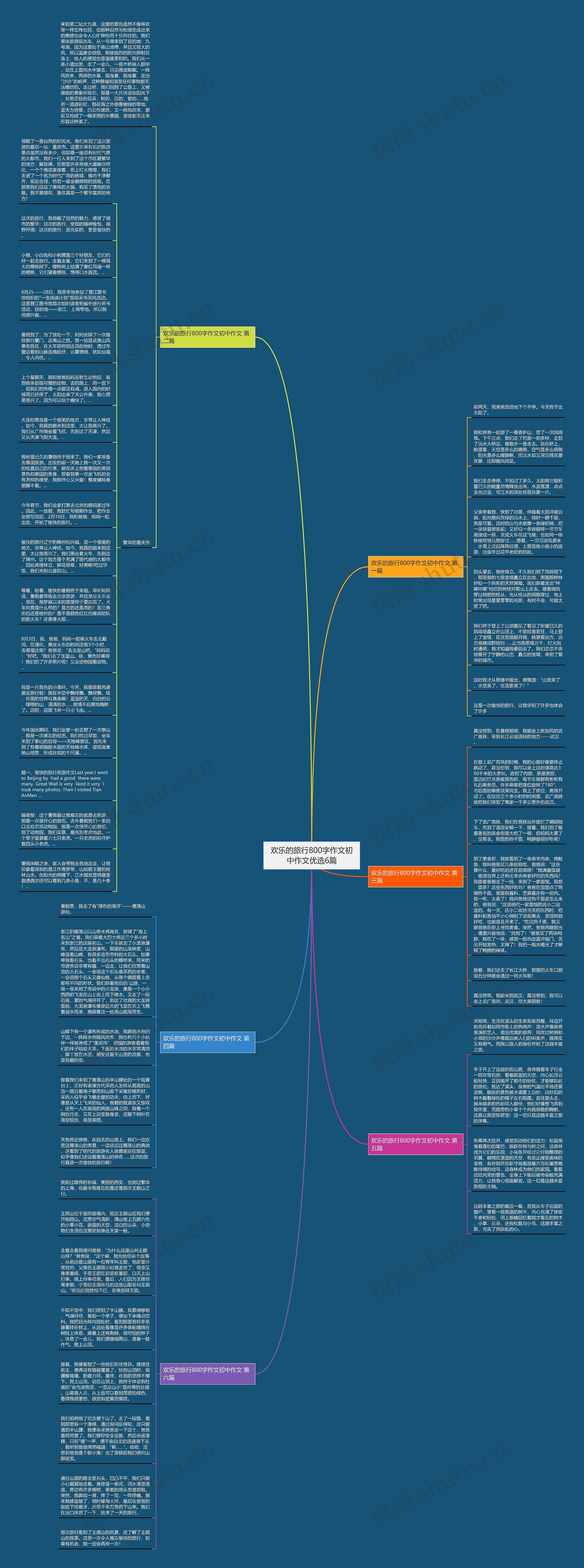 欢乐的旅行800字作文初中作文优选6篇思维导图