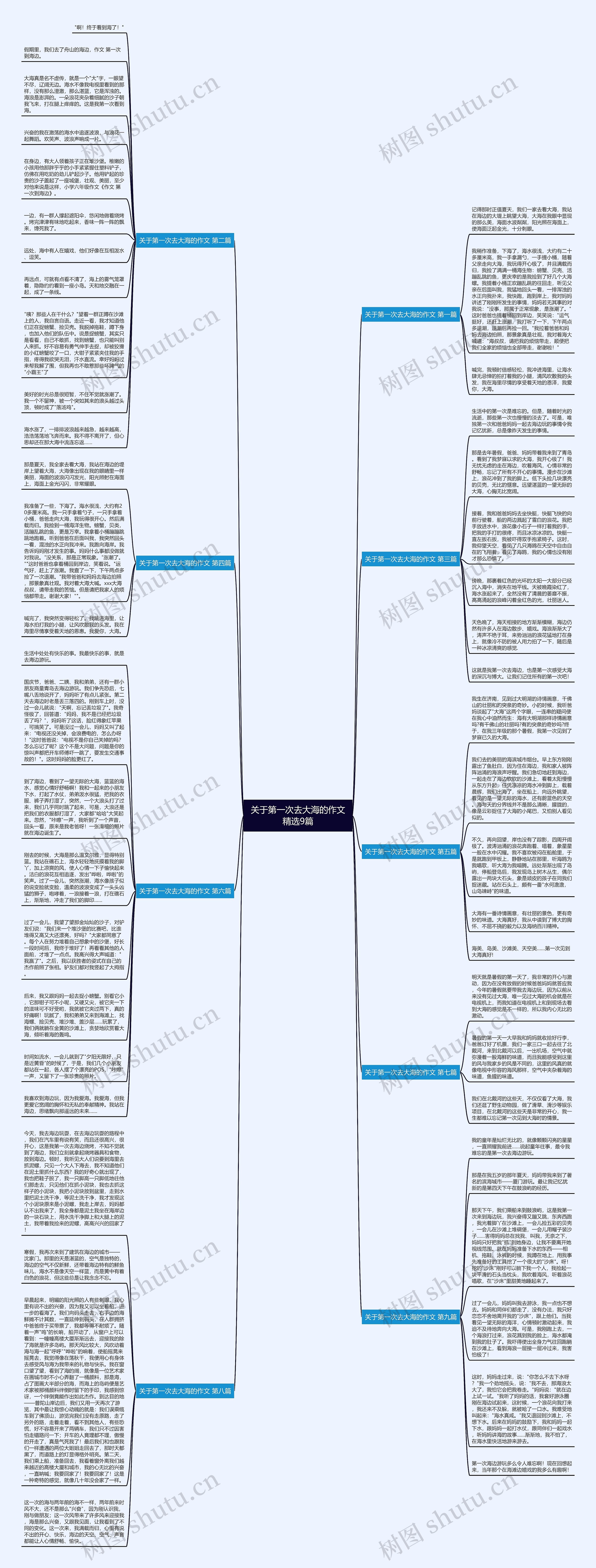 关于第一次去大海的作文精选9篇思维导图