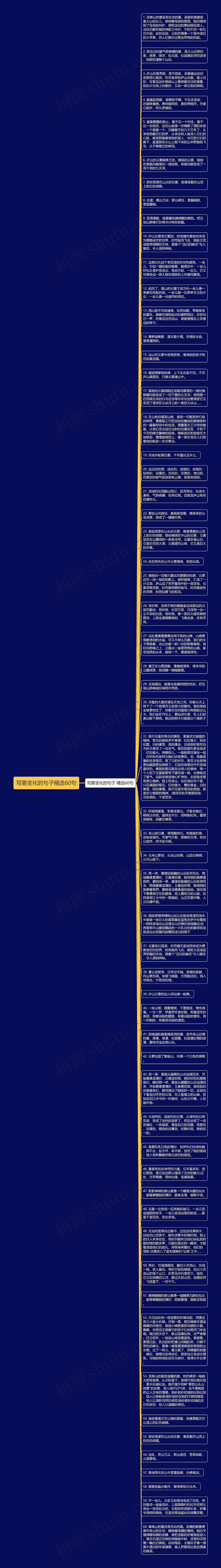 写雾变化的句子精选60句思维导图