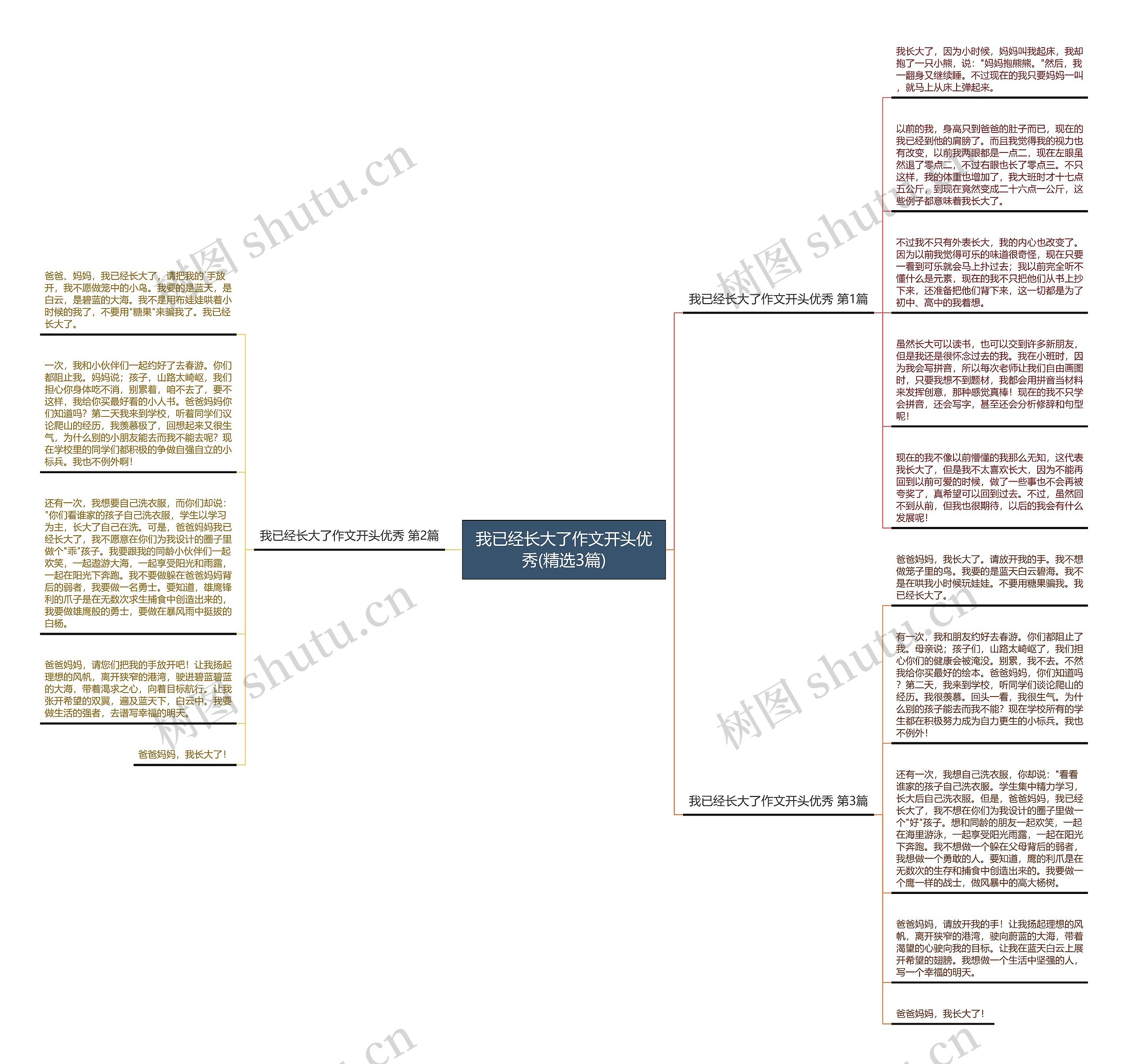 我已经长大了作文开头优秀(精选3篇)思维导图高清图 我已经长大了作文开头优秀(精选3篇)思维导图
