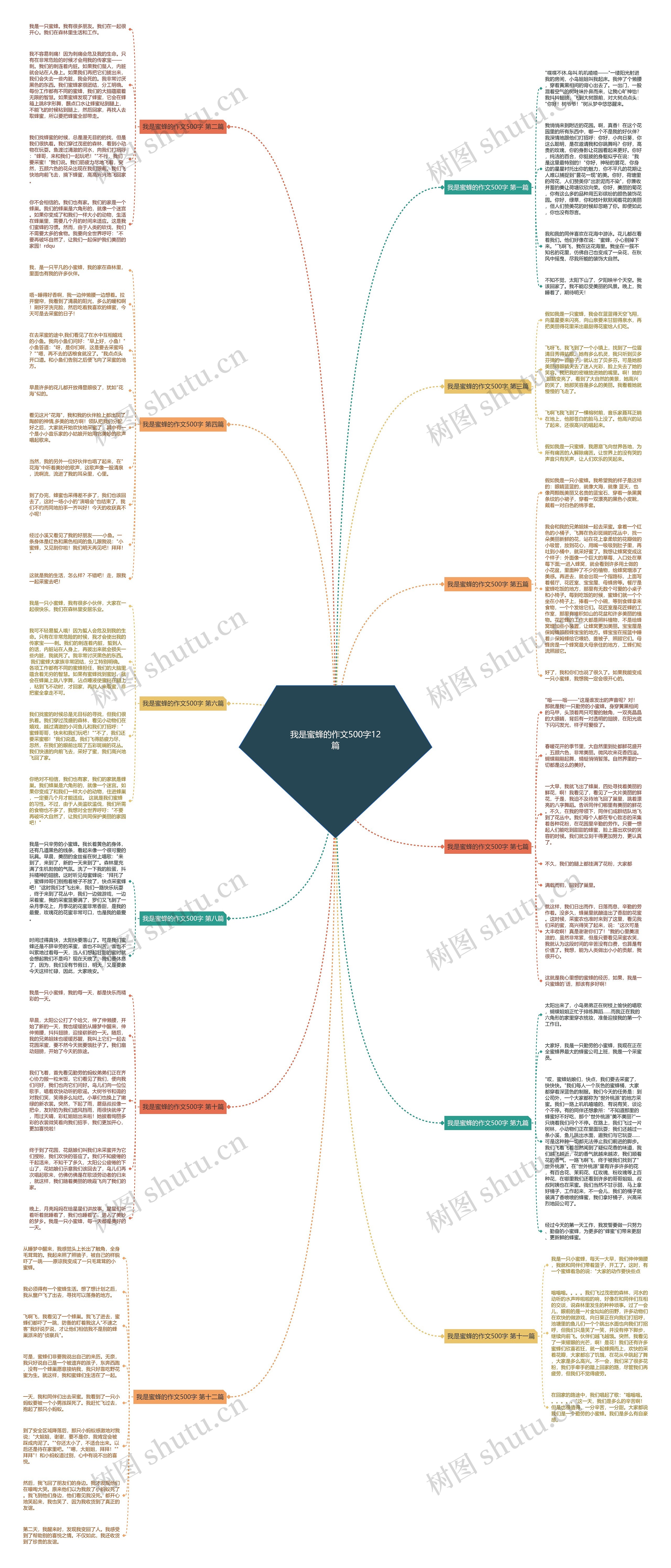 我是蜜蜂的作文500字12篇思维导图