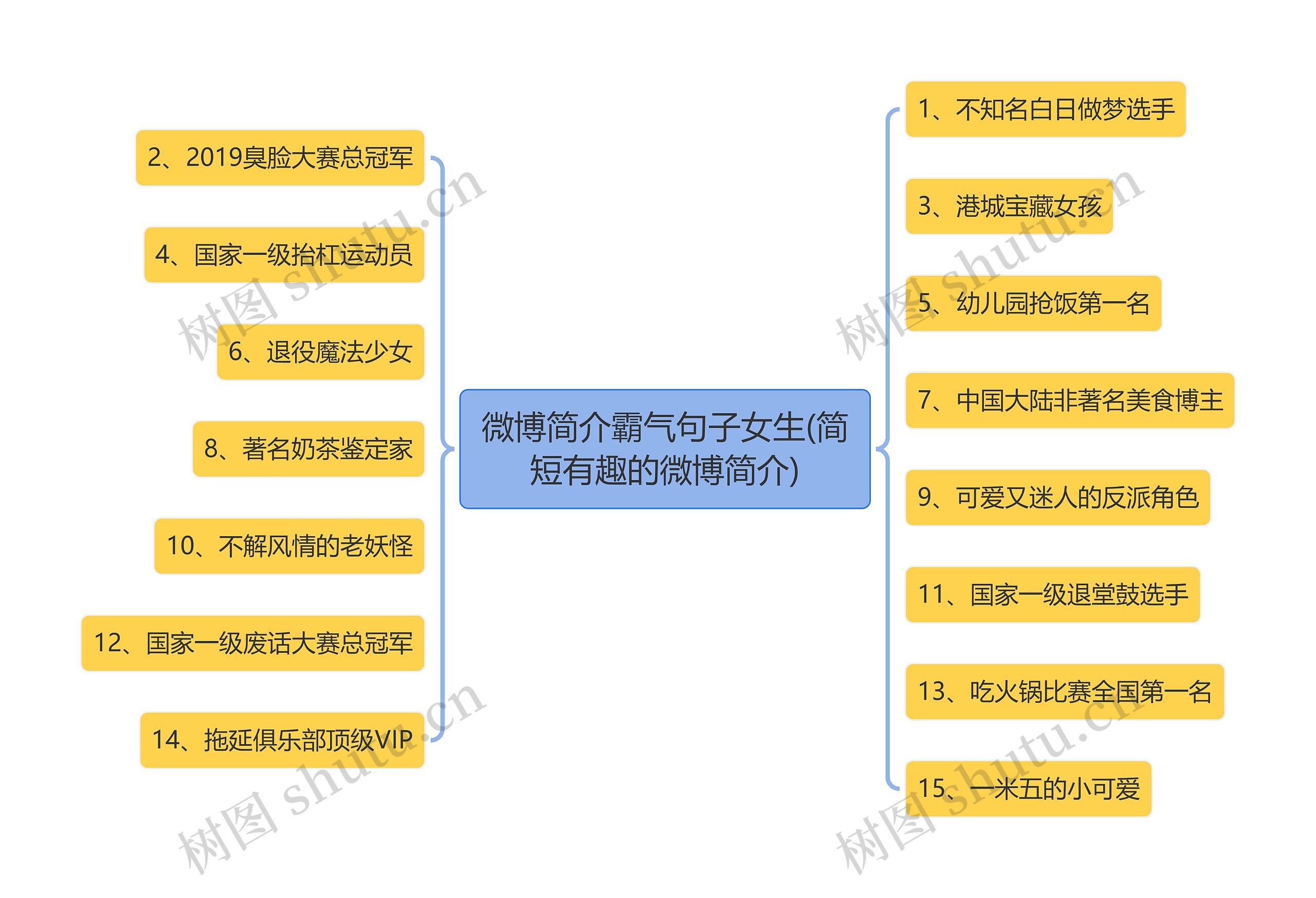 微博简介霸气句子女生(简短有趣的微博简介)思维导图