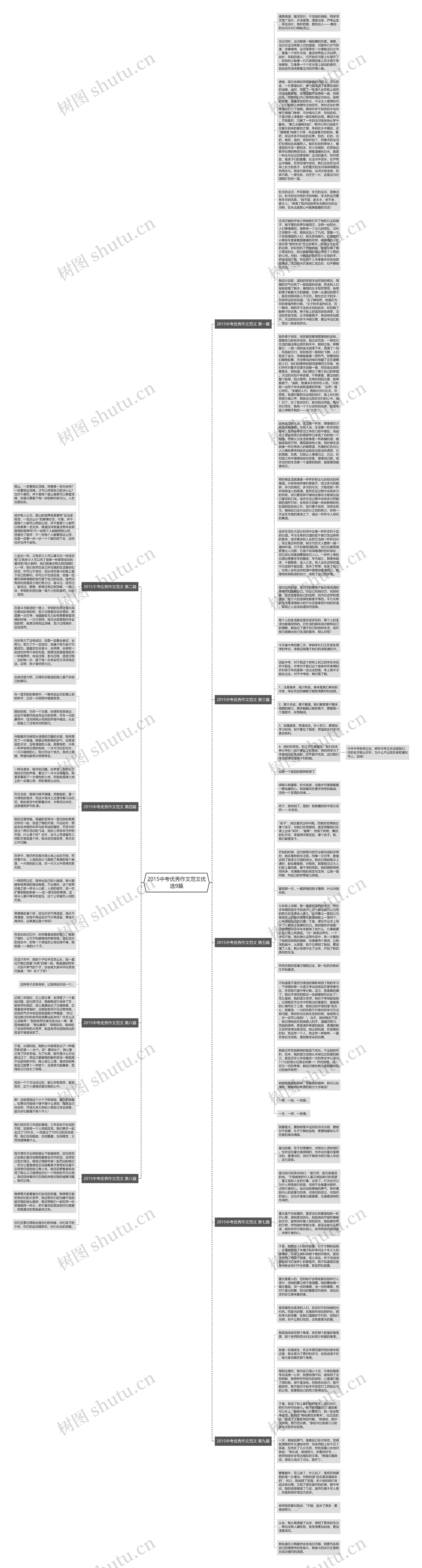 2015中考优秀作文范文优选9篇思维导图