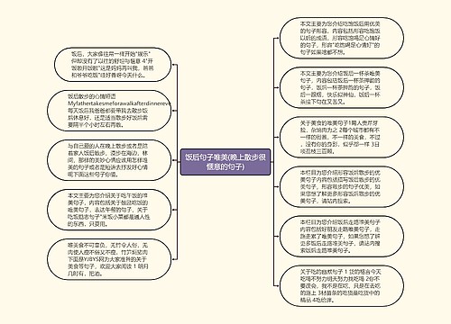 饭后句子唯美(晚上散步很惬意的句子)