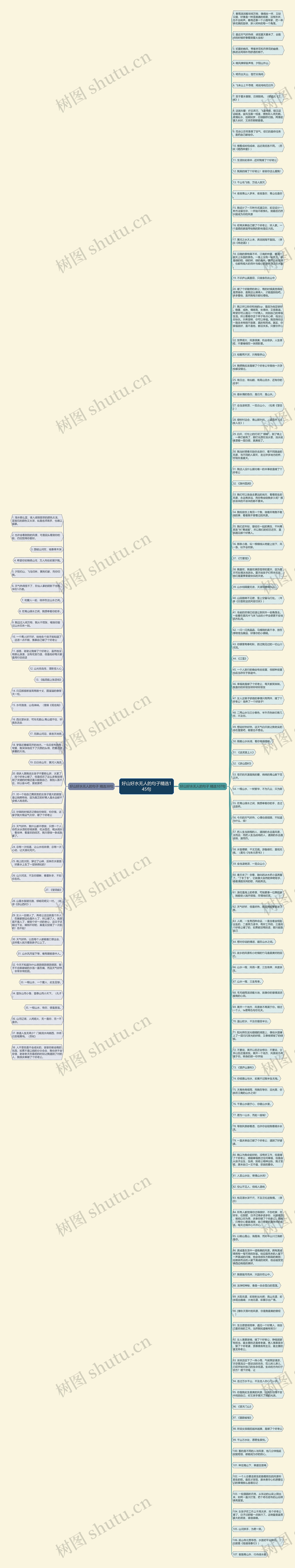 好山好水无人的句子精选145句思维导图