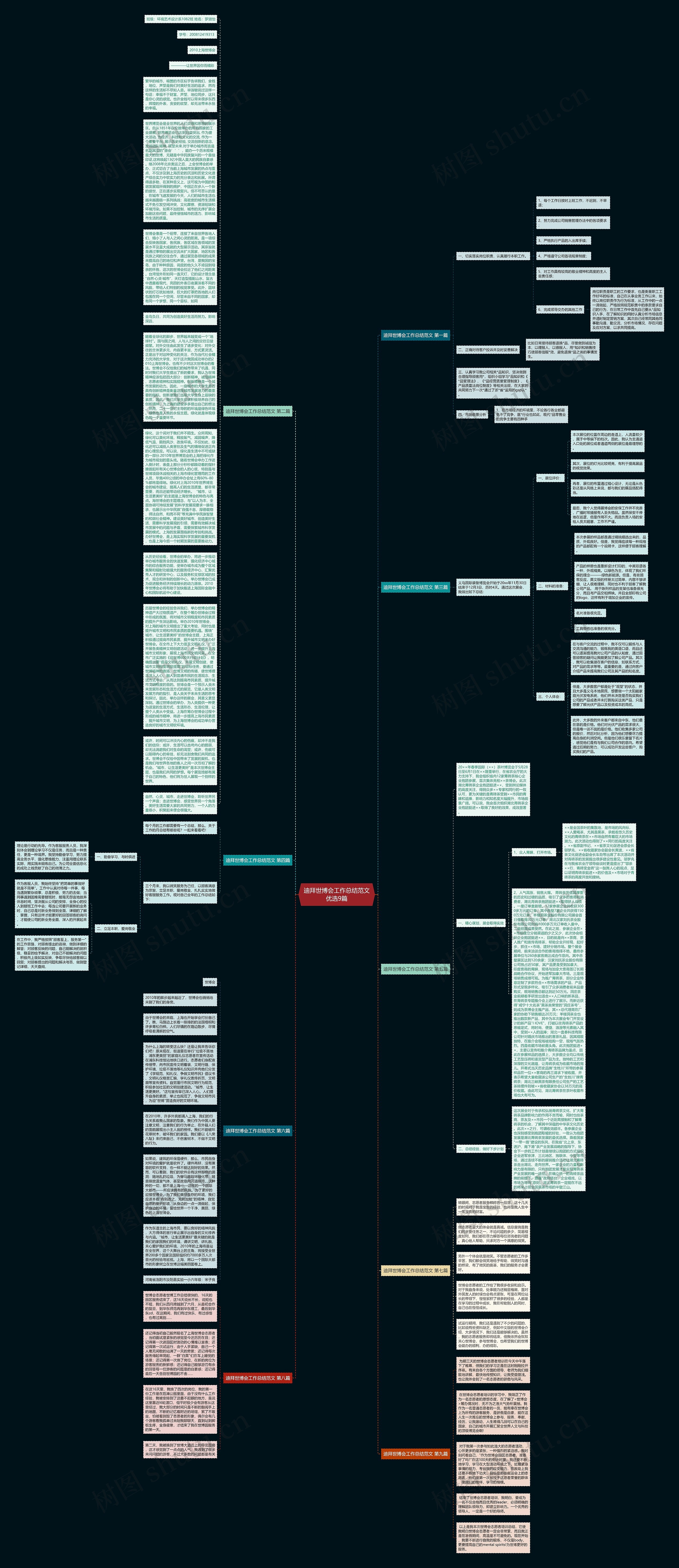 迪拜世博会工作总结范文优选9篇思维导图