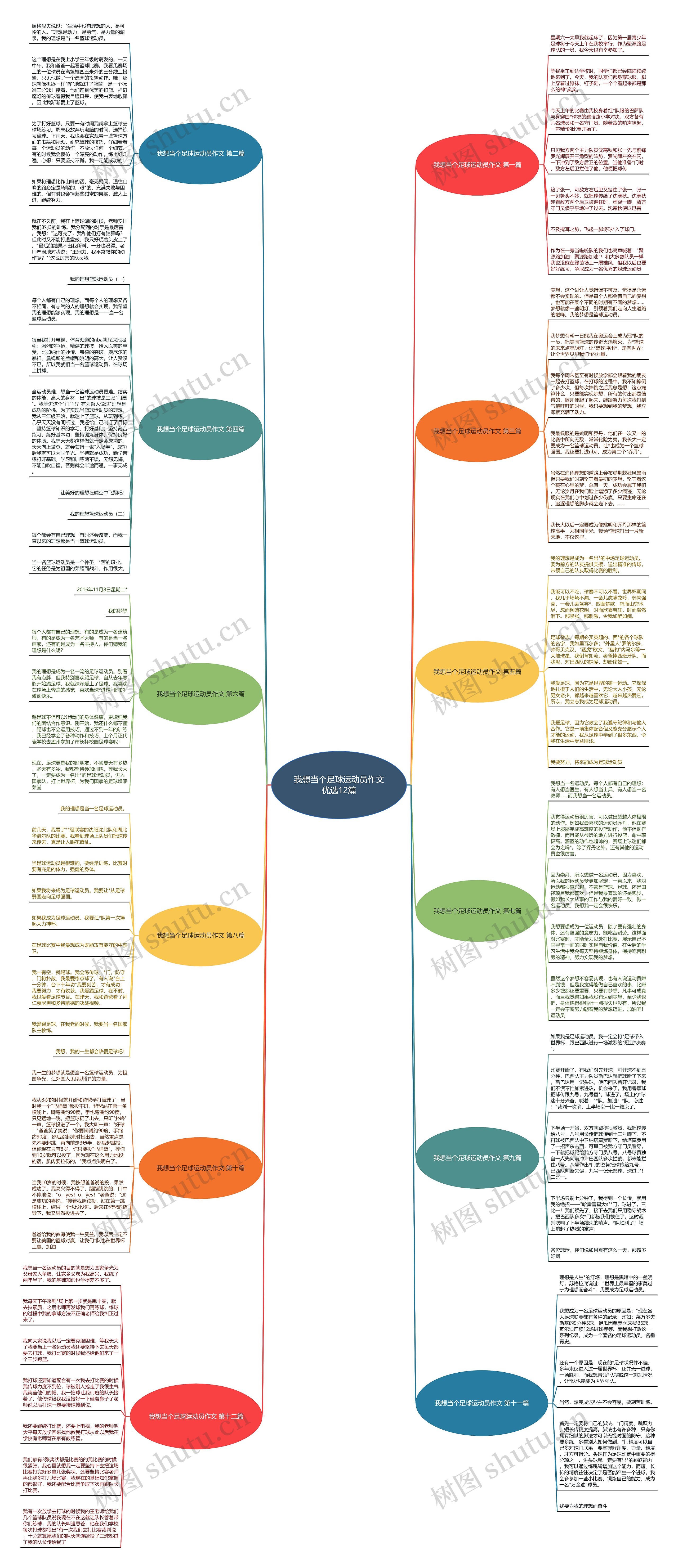我想当个足球运动员作文优选12篇思维导图