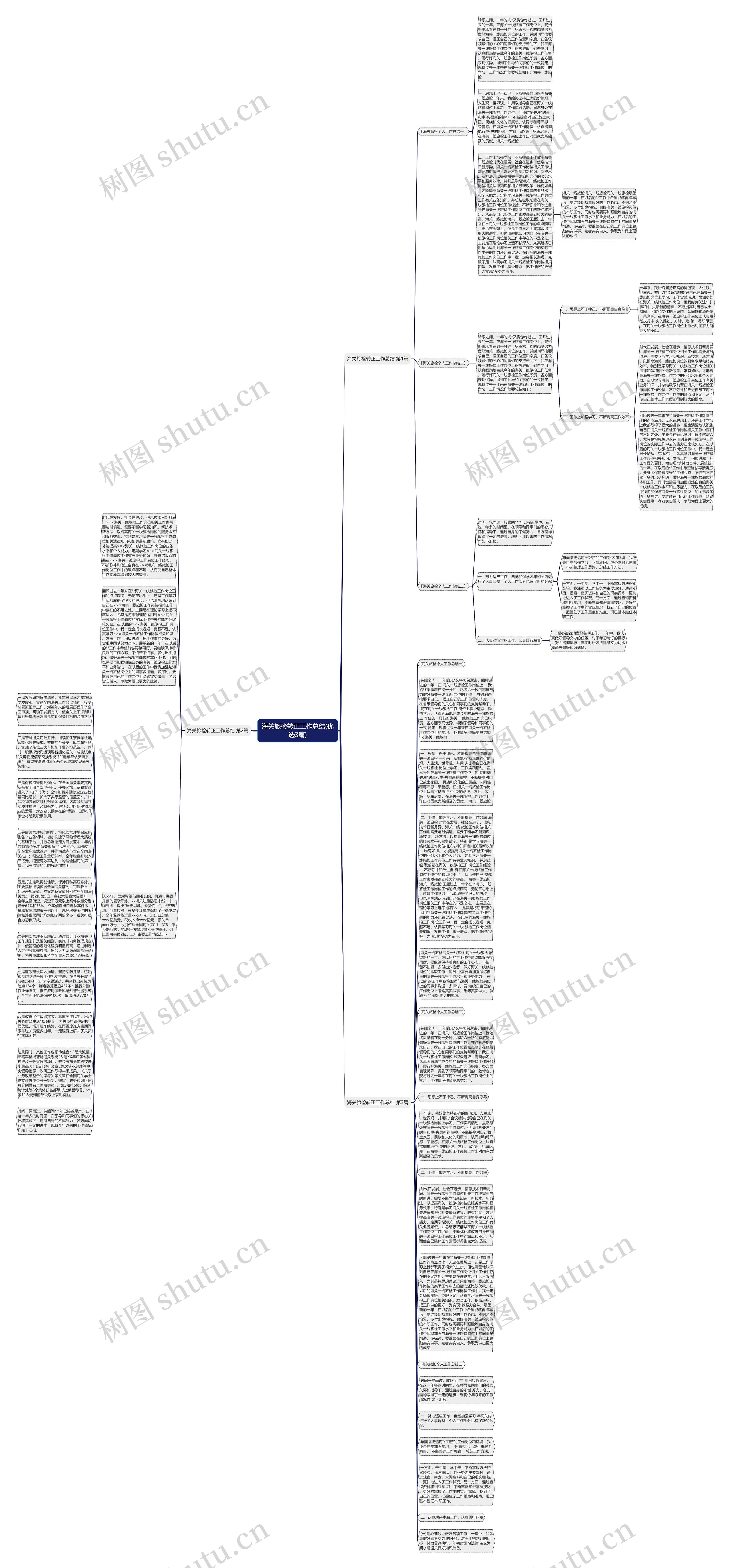 海关旅检转正工作总结(优选3篇)思维导图