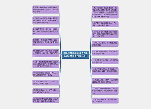 刚分手的伤感说说【分手后的心情说说伤感大全】