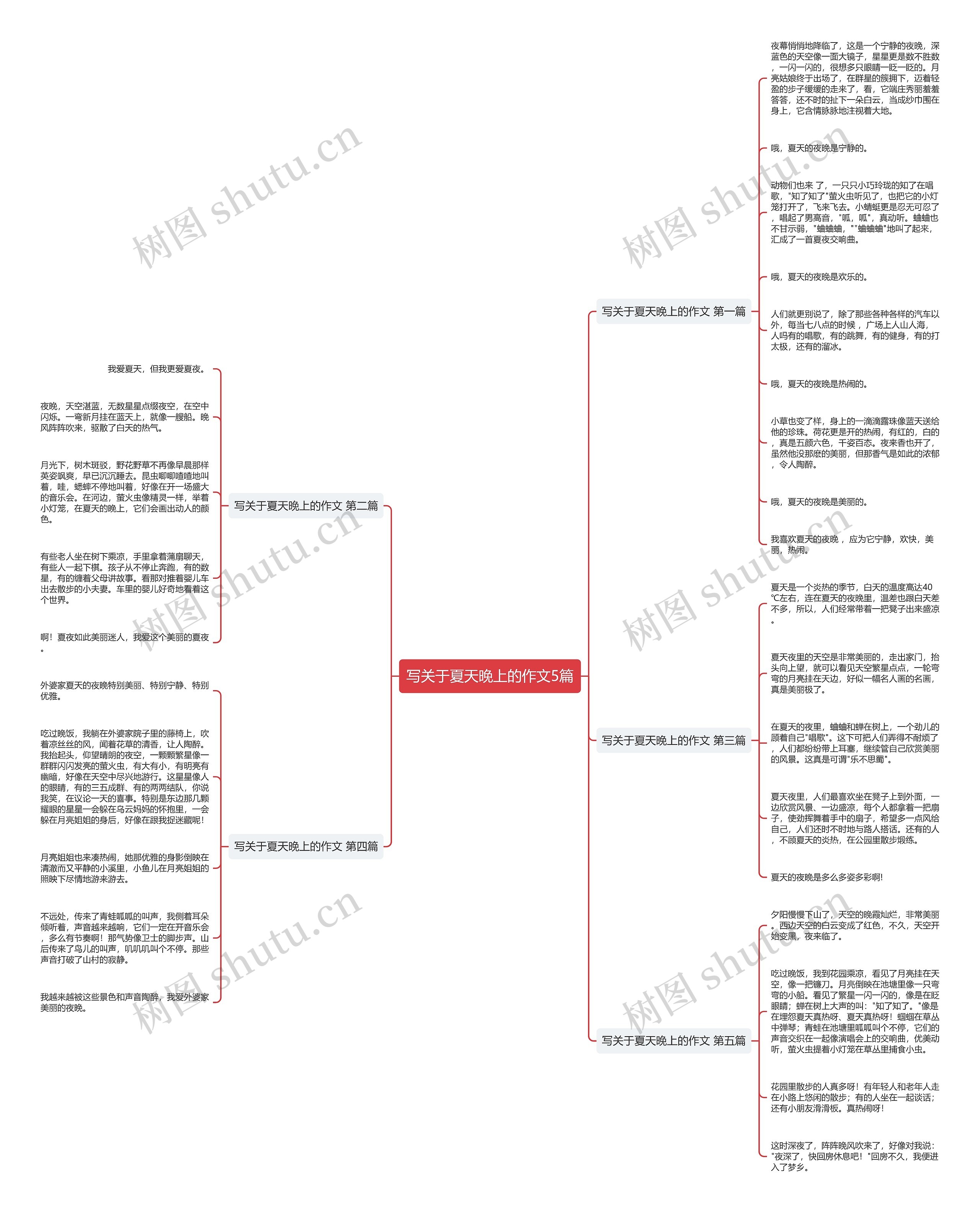 写关于夏天晚上的作文5篇 写关于夏天晚上的作文5篇