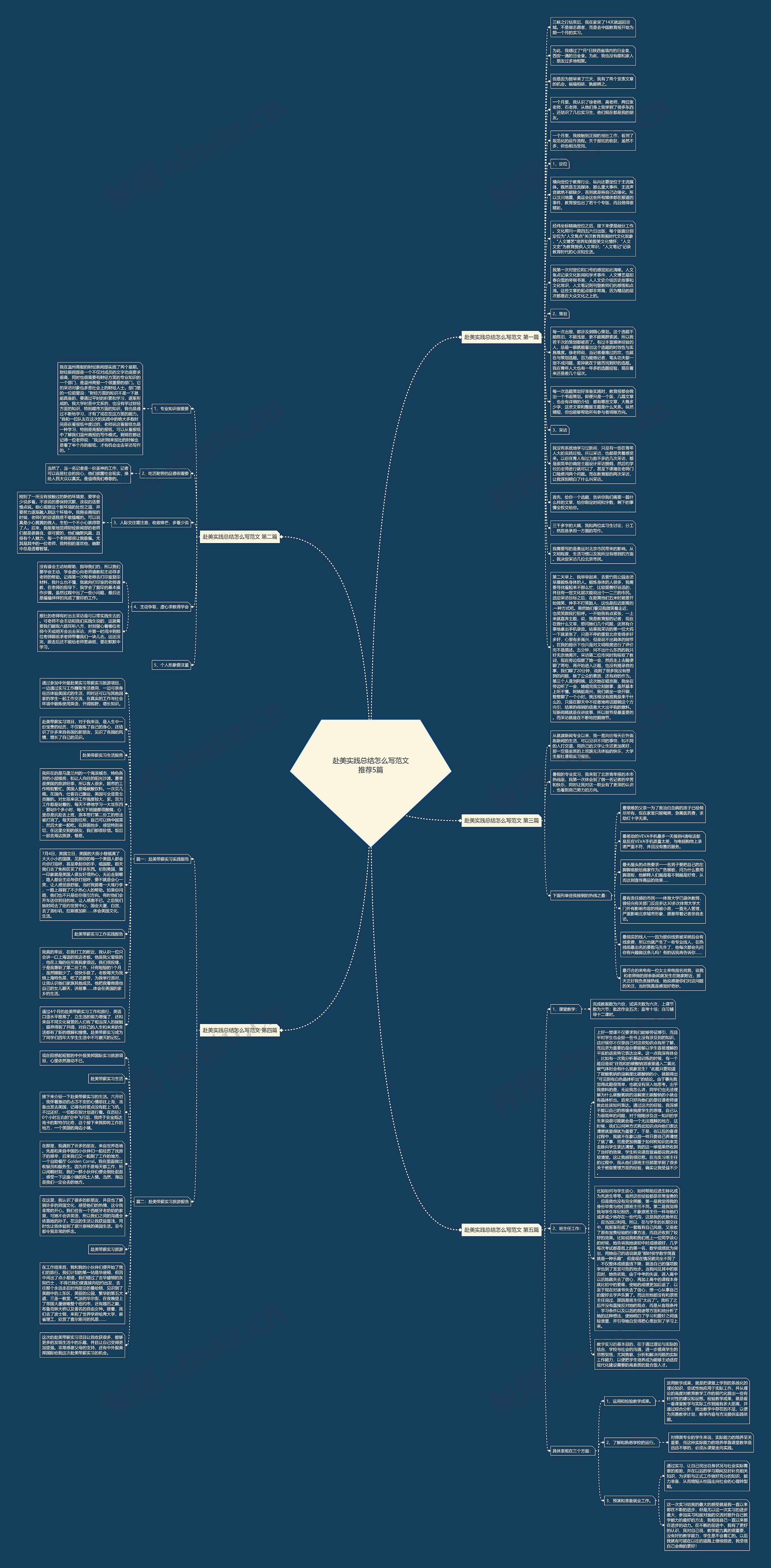 赴美实践总结怎么写范文推荐5篇思维导图